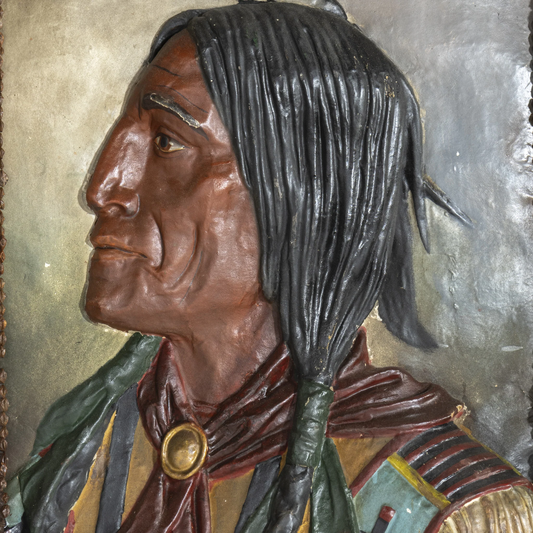 Adirondack Chief Wolf Robe Portrait - Image 2