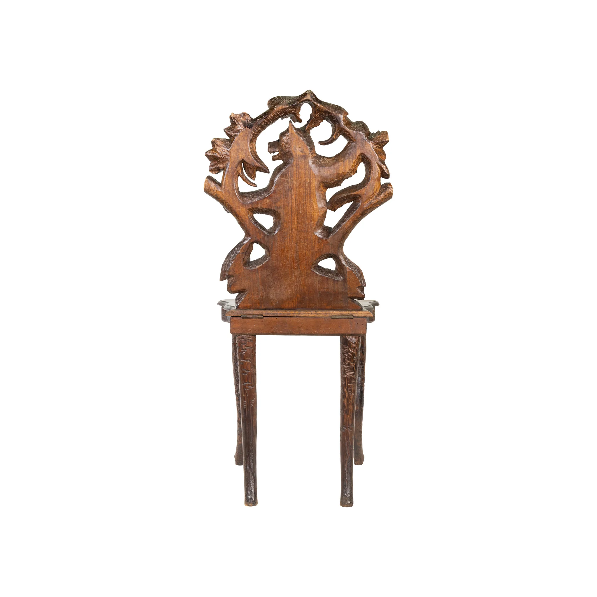 Black Forest Carved Bear Chair - Image 4