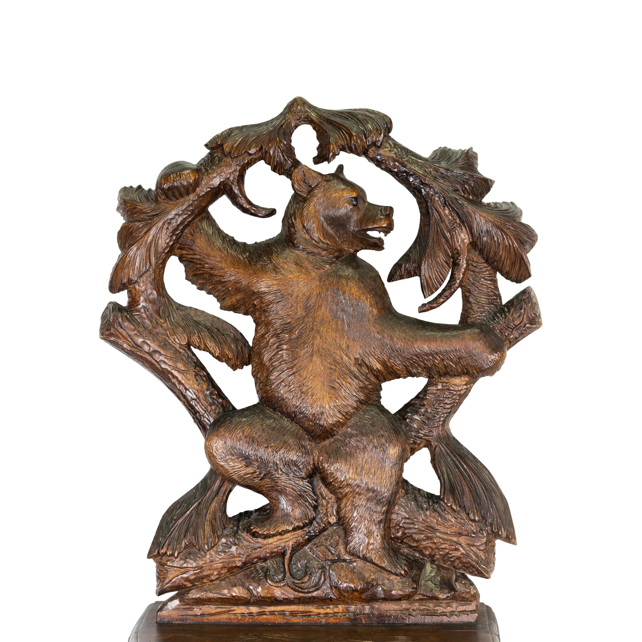Black Forest Carved Bear Chair - Image 5