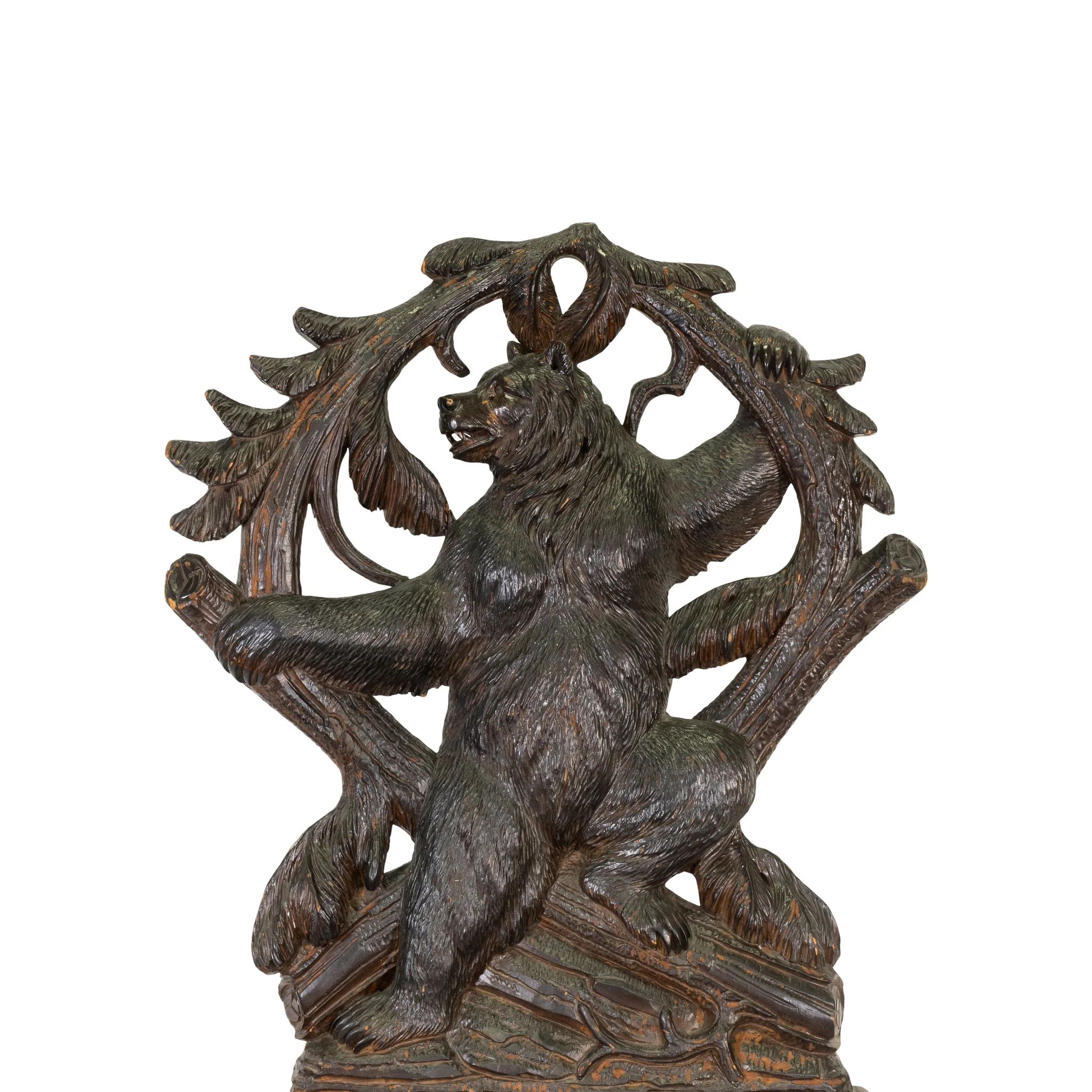 Black Forest Carved Bear Chair - Image 5