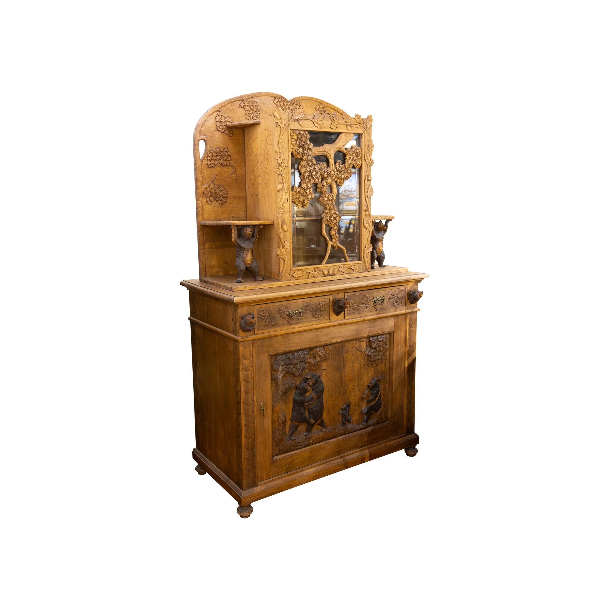 Black Forest Carved China Cabinet - Image 2