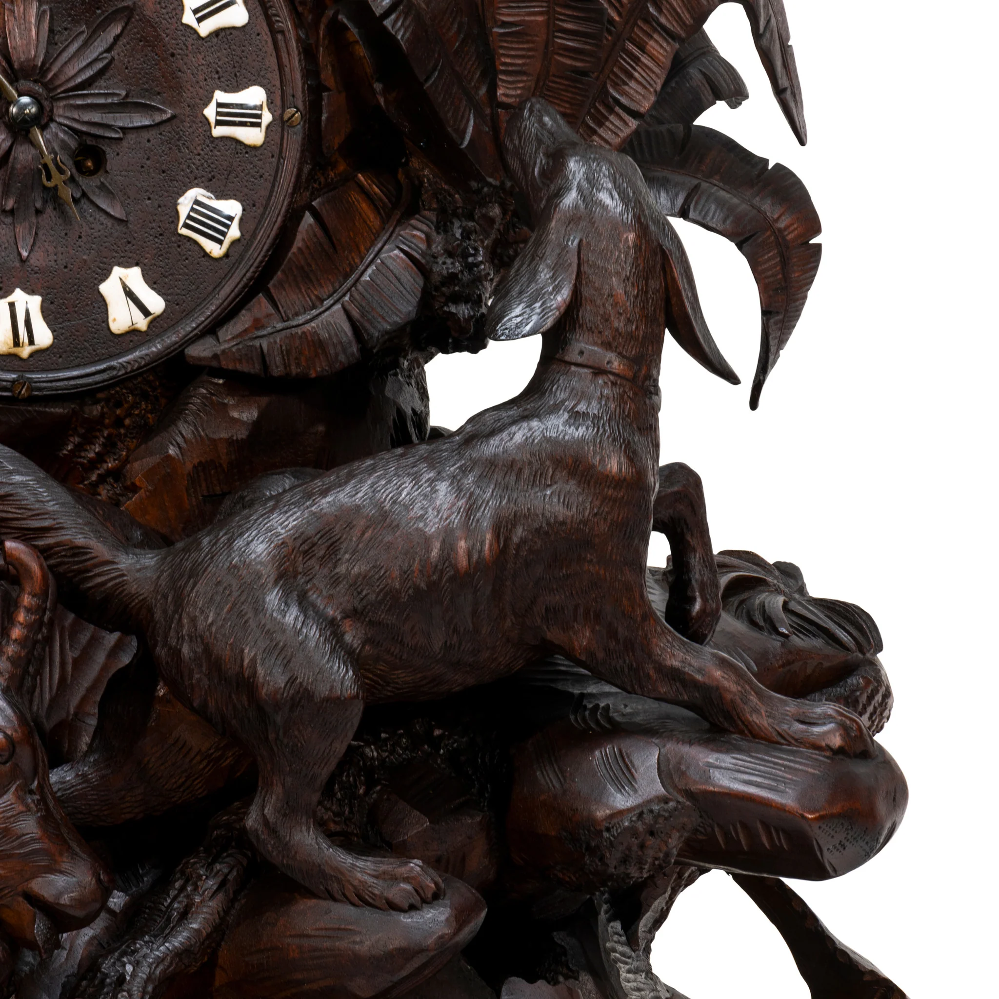 Black Forest Carved Mantle Clock - Image 6
