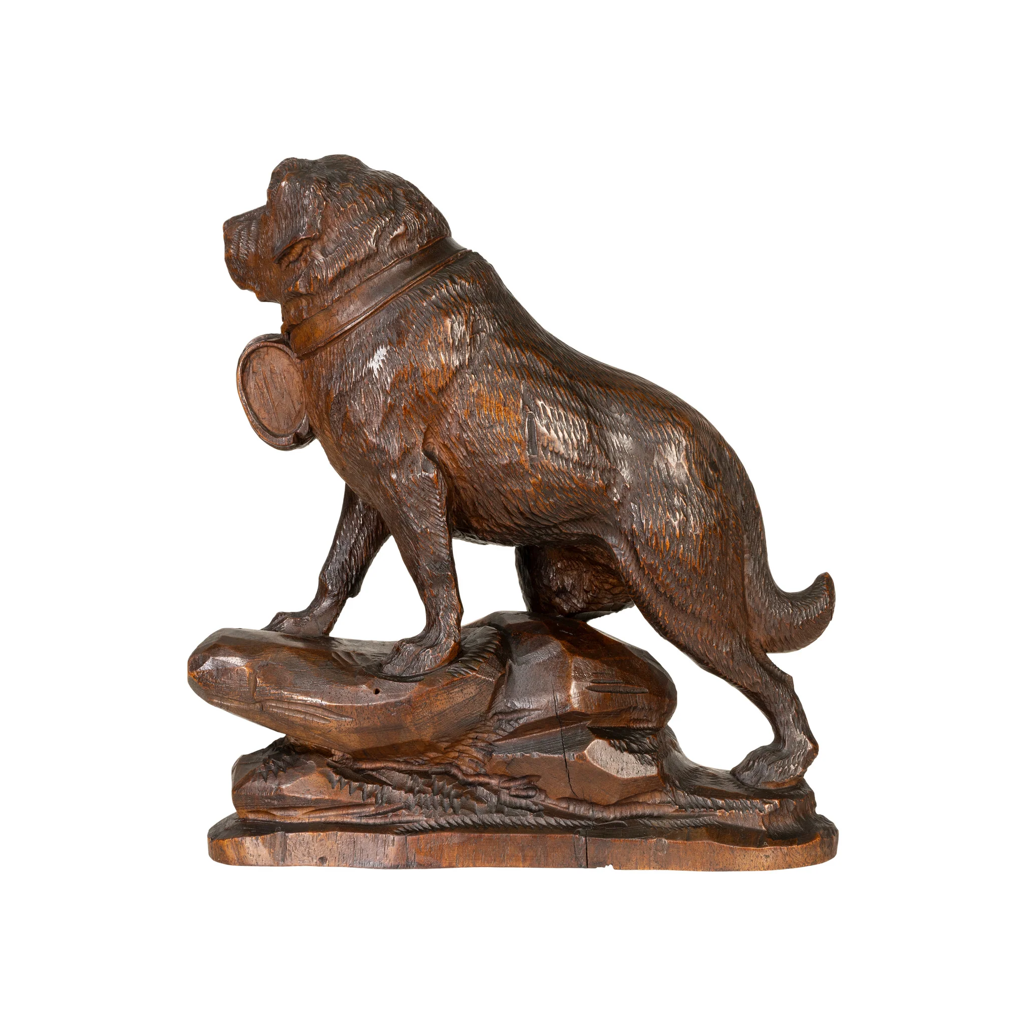 Black Forest Carved Saint Bernard - Image 2