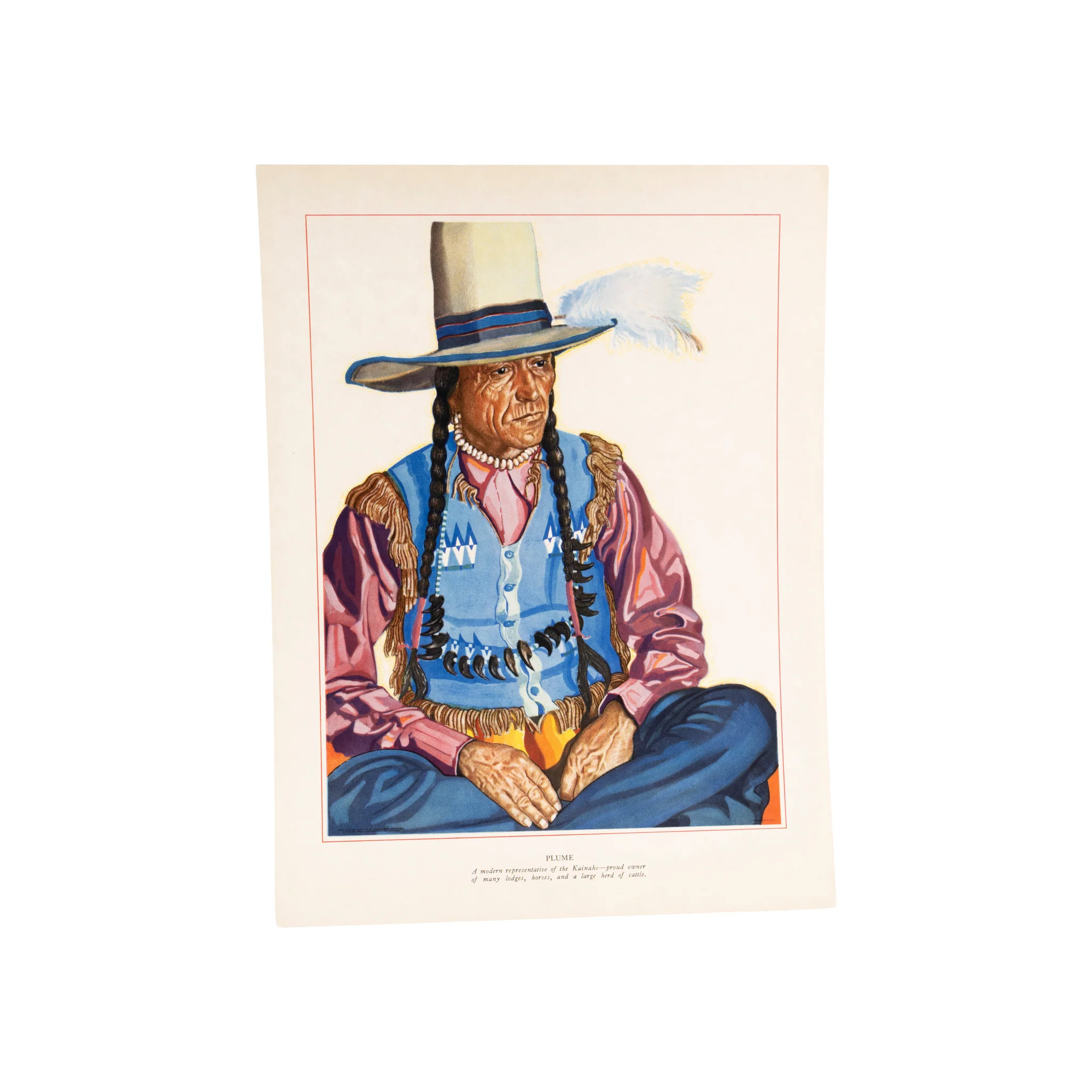 Blackfeet Indians of Glacier National Park by Winold Reiss - Image 25