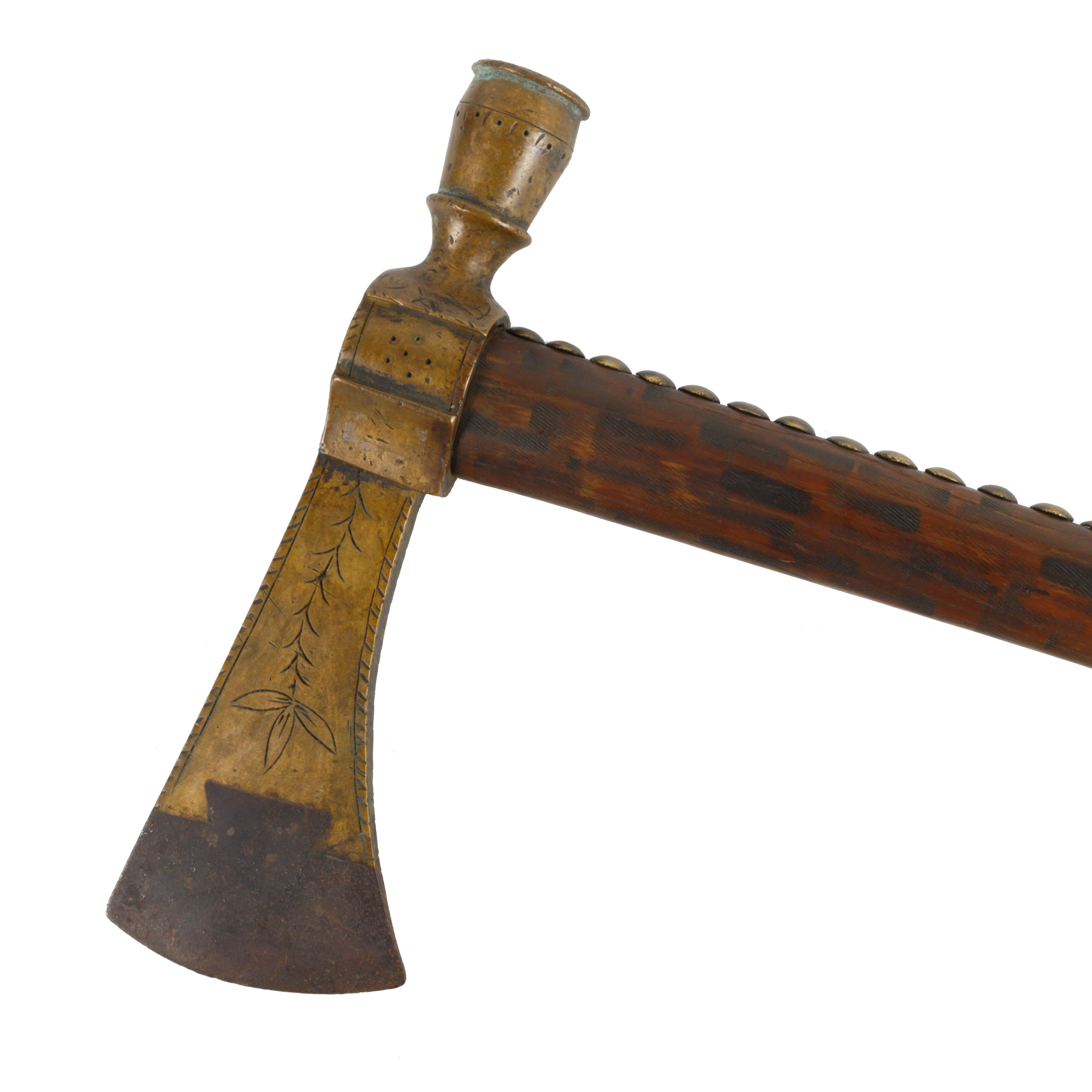 Brass Keyhole Presentation Pipe Tomahawk - Image 2