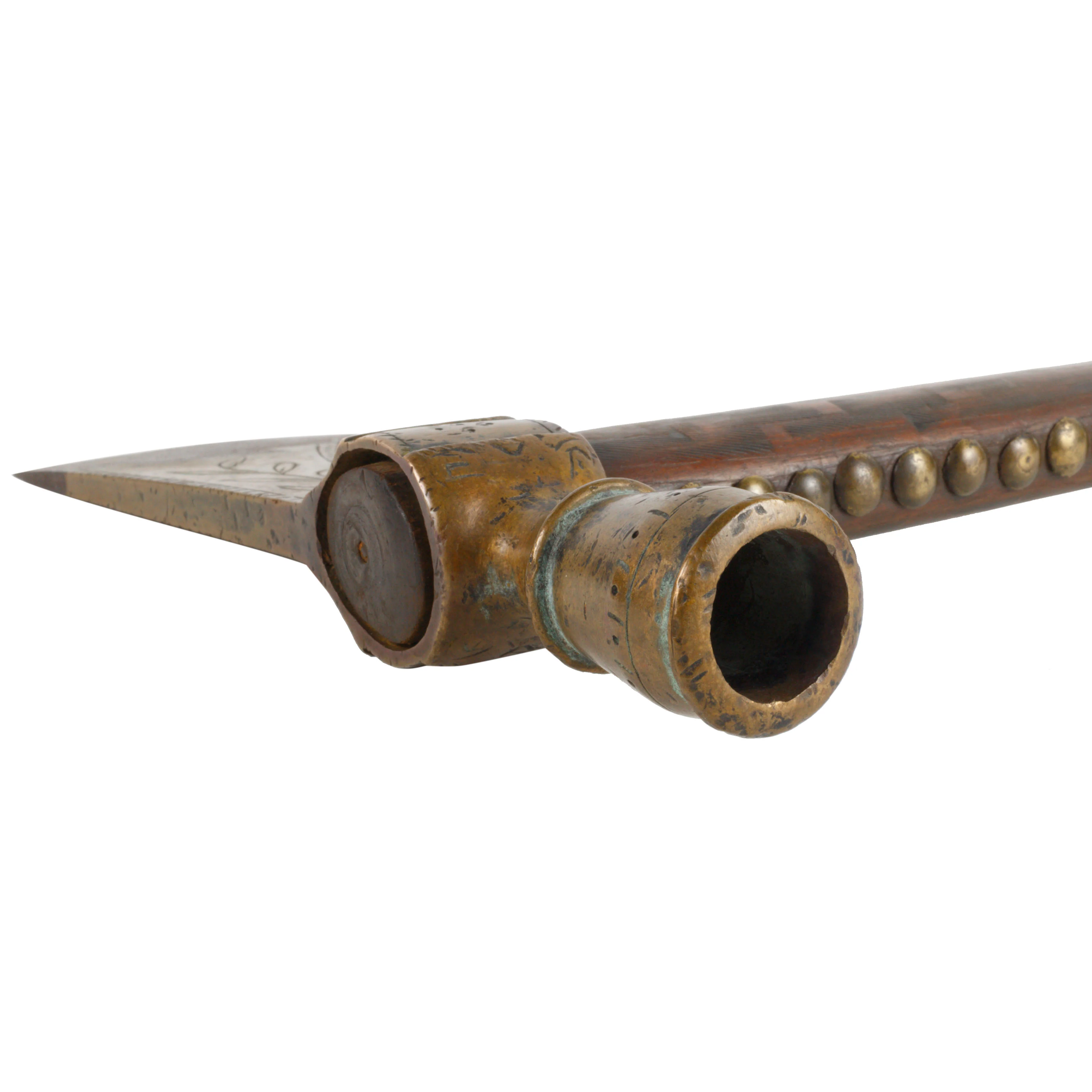 Brass Keyhole Presentation Pipe Tomahawk - Image 3