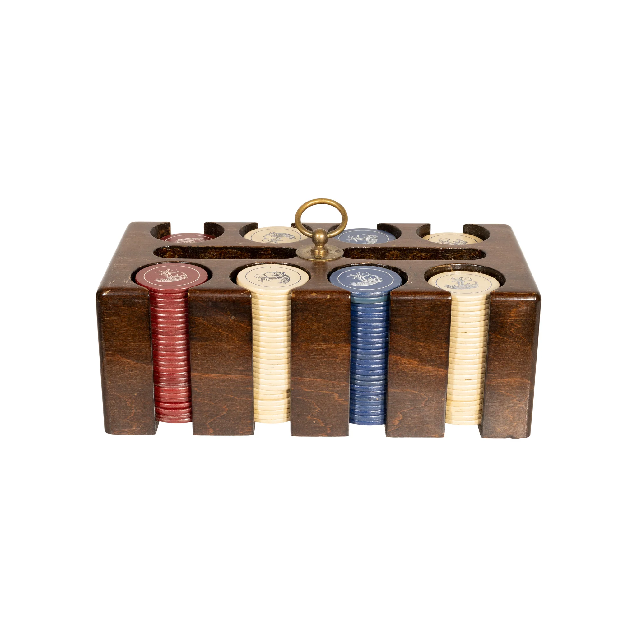 Cased Equestrian Poker Chip Set - Image 2