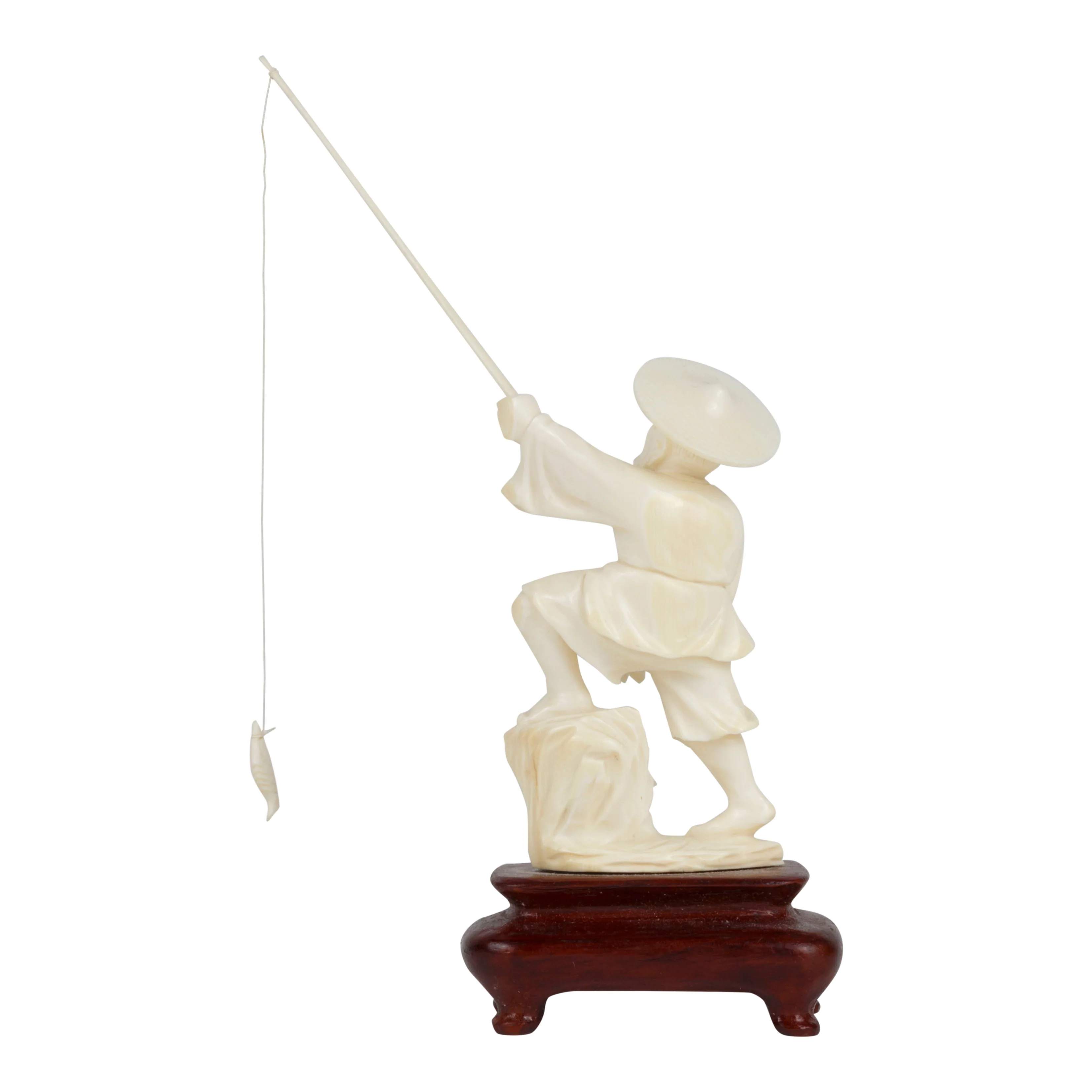 Chinese Fisherman Ivory Carving - Image 2