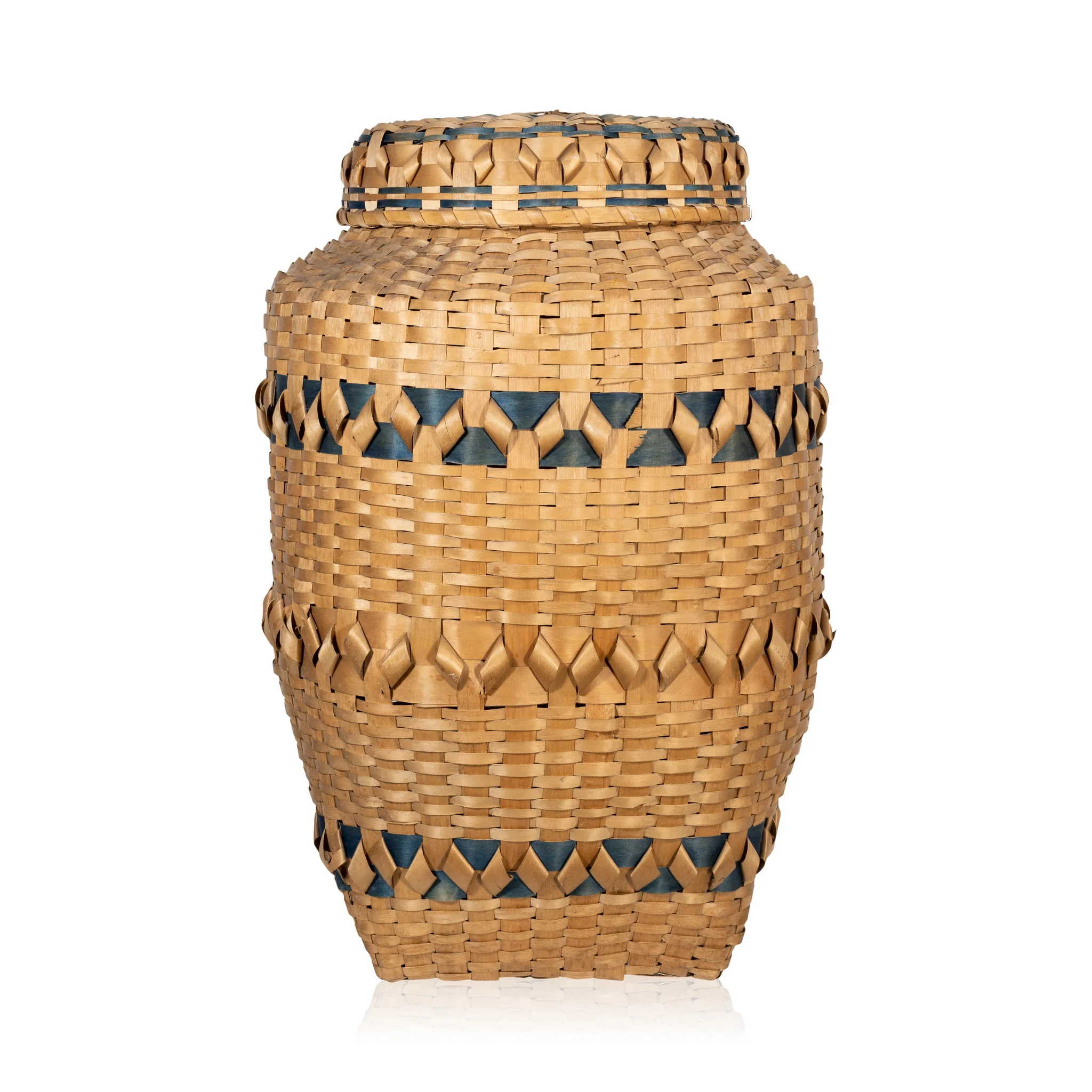 Chippewa Feather Basket