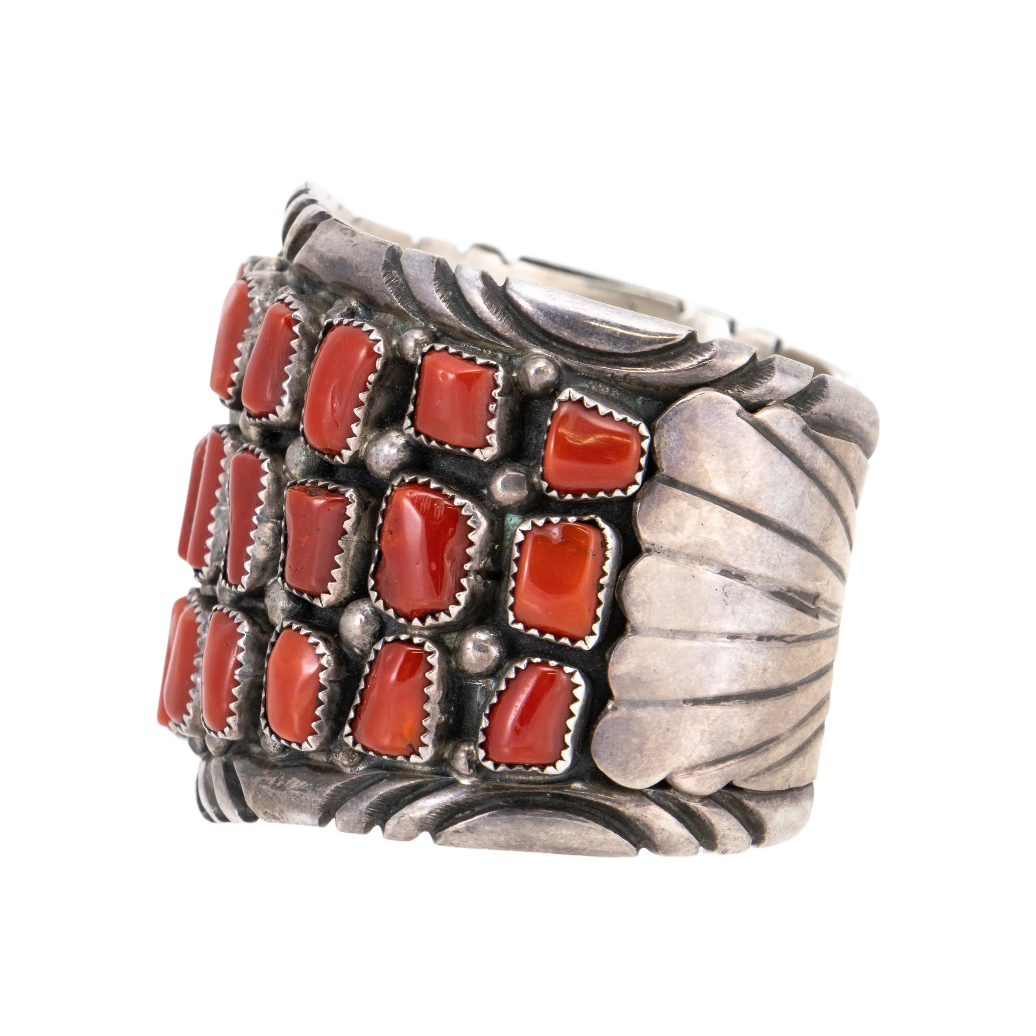 Coral Sterling Silver Bracelet - Image 3