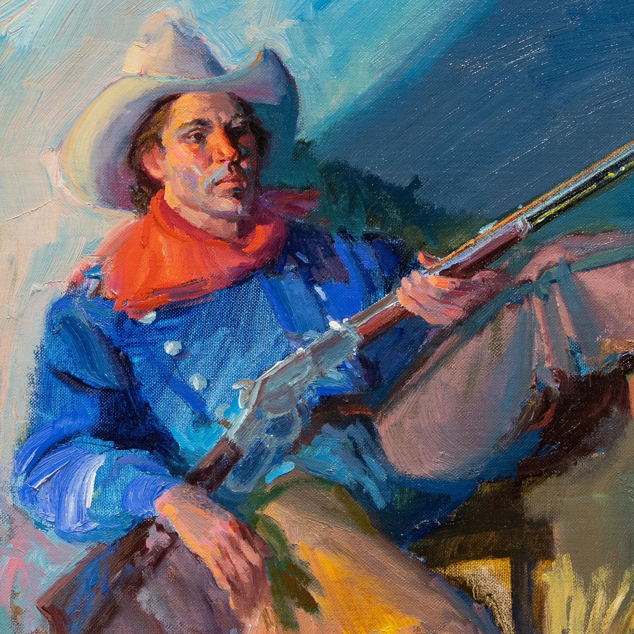 Cowboy With Winchester by Donald "Putt" Putnam - Image 3