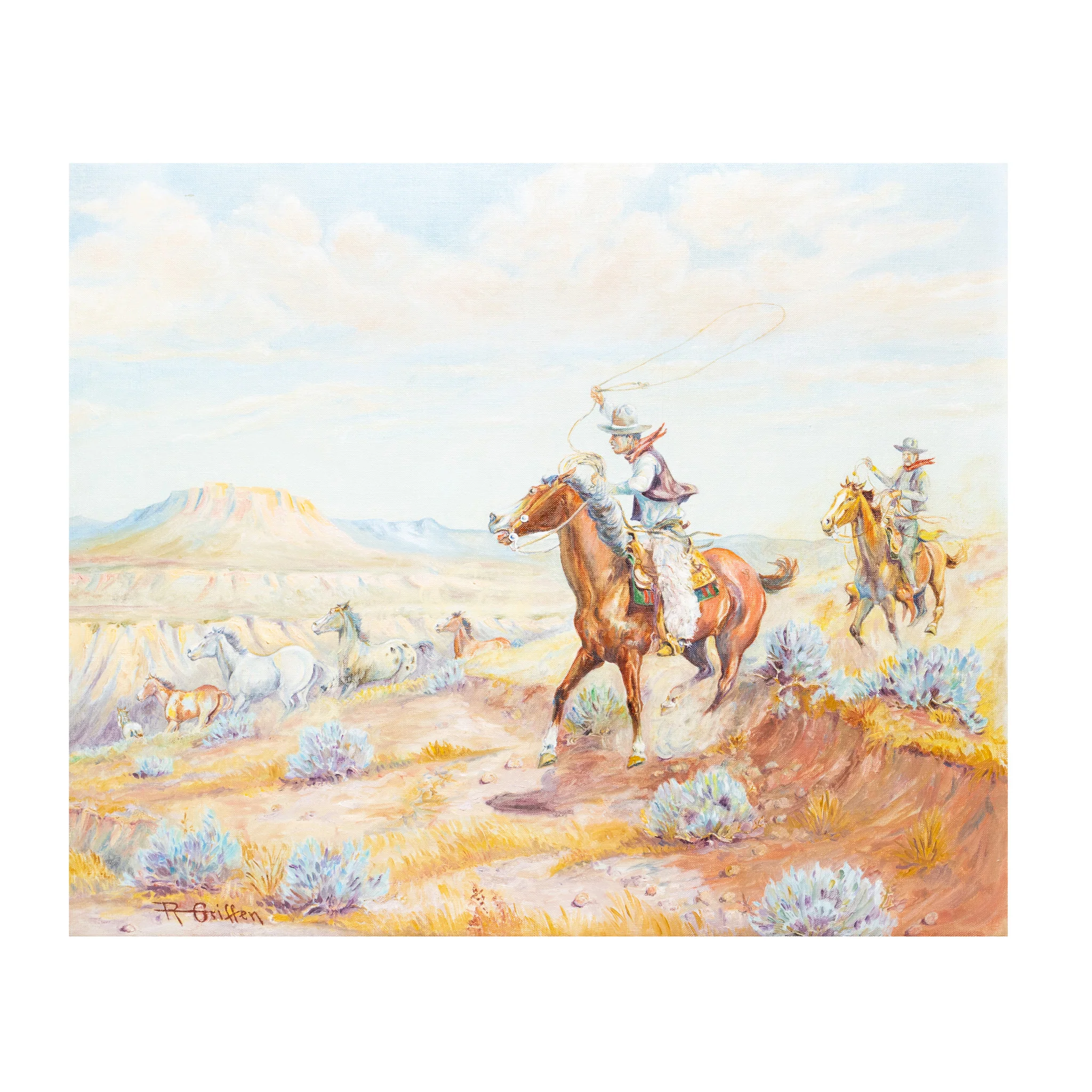 Cowboys and Mustangs by Robert Griffen