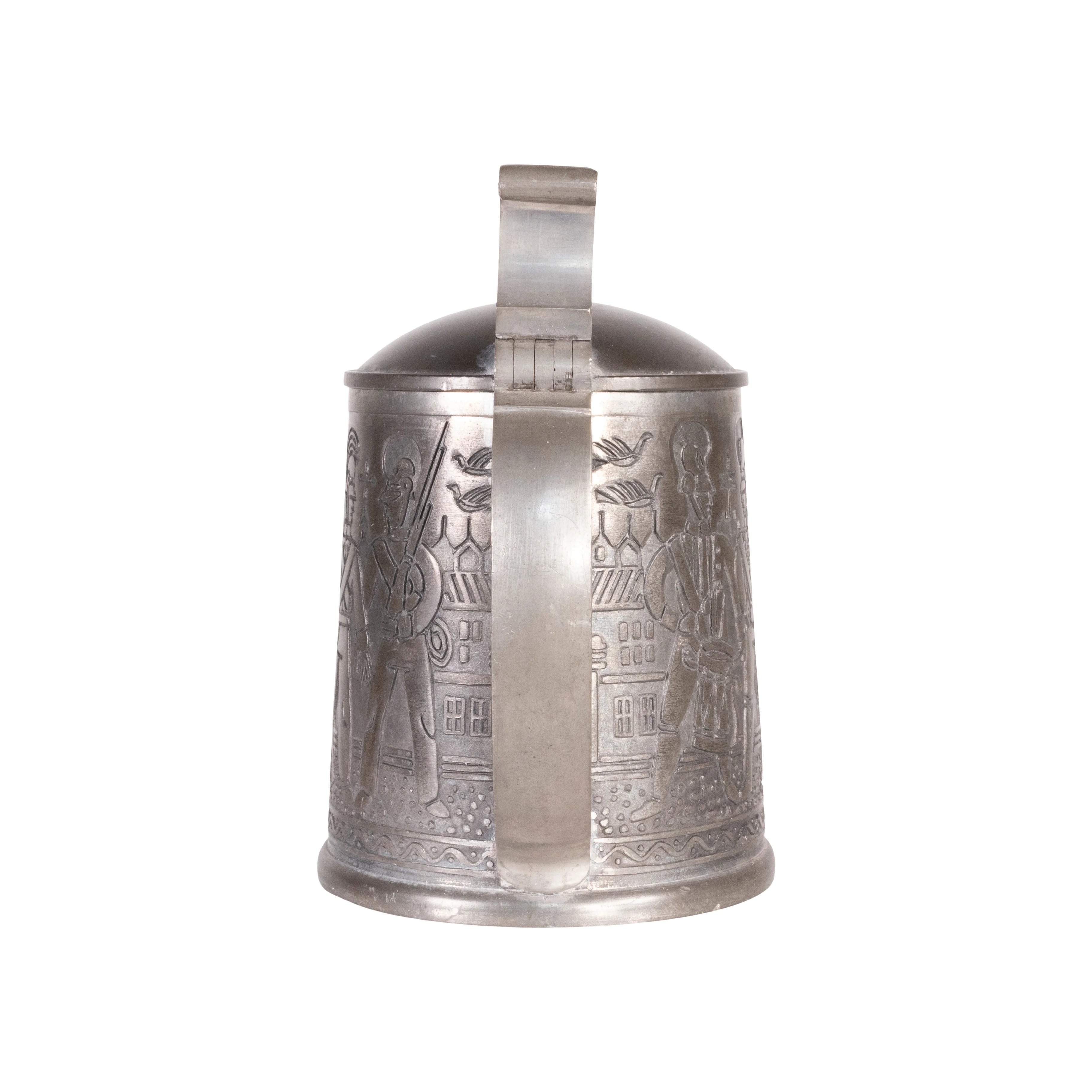 Figurative Pewter Lidded Stein - Image 4