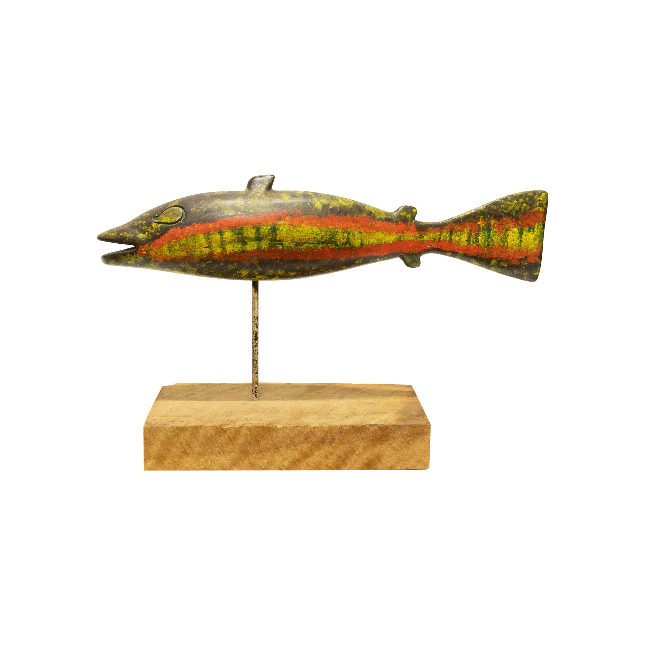 Folk Art Carved Fish - Image 2