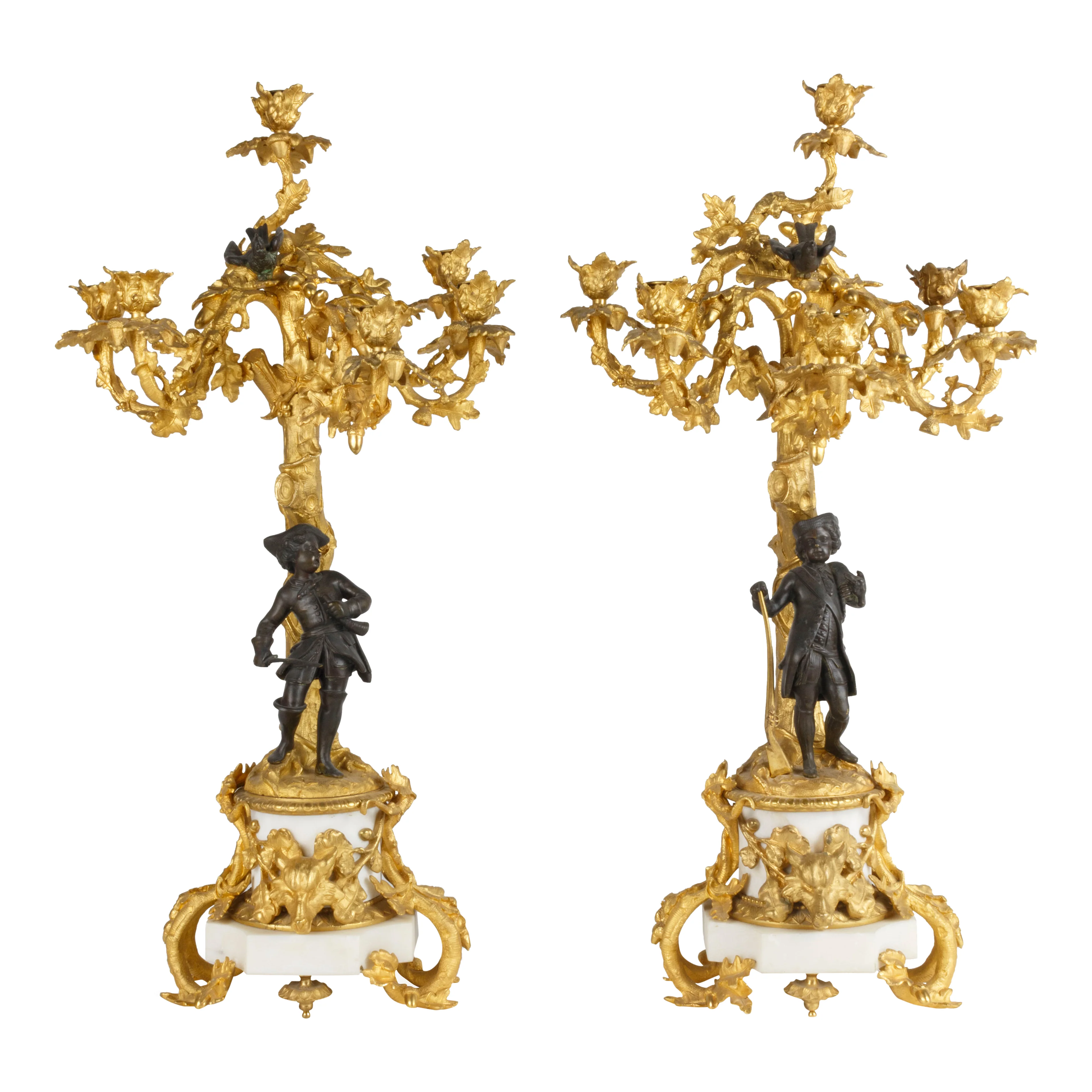 French Gilded Candelabras