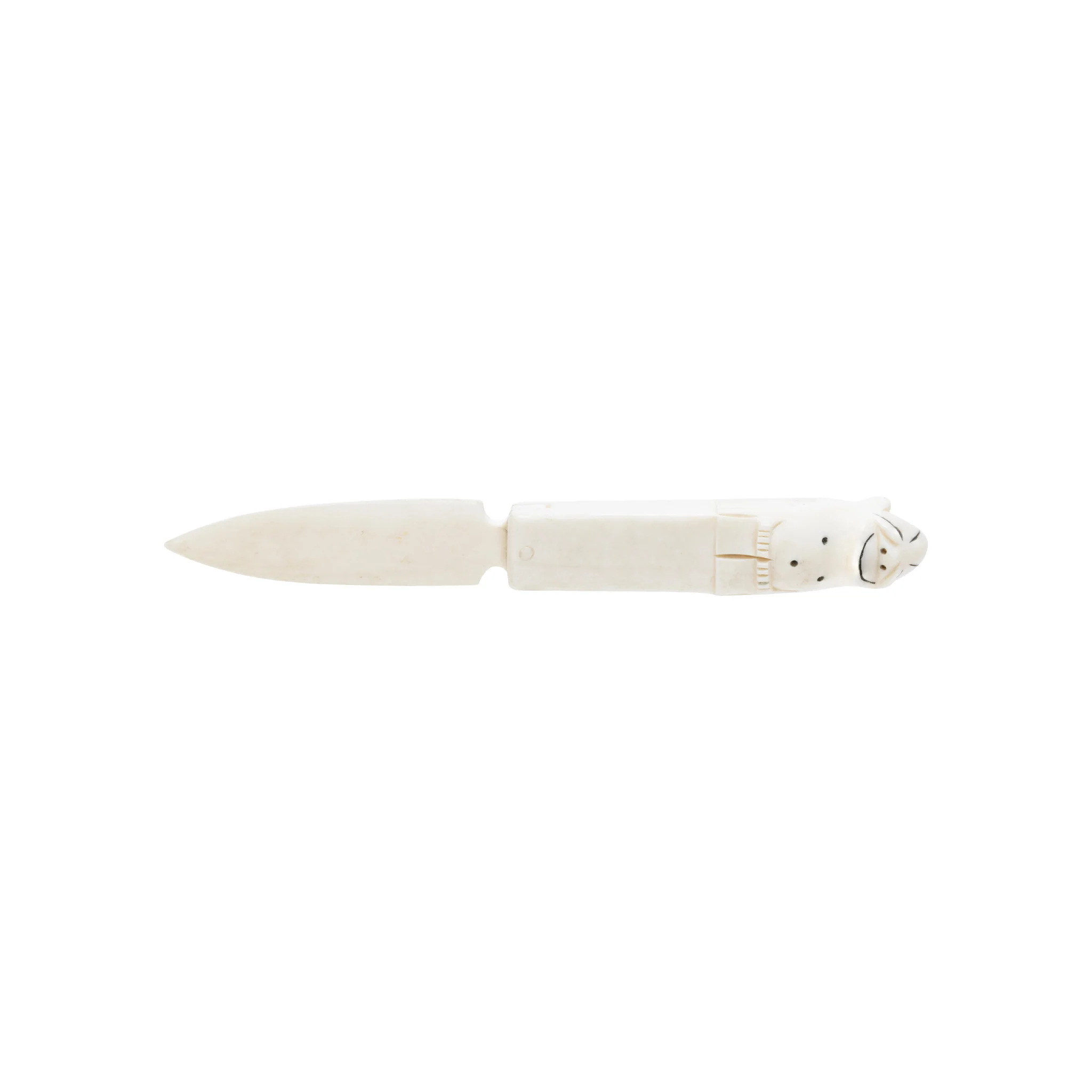 Inuit Walrus Ivory Billiken Knife - Image 2
