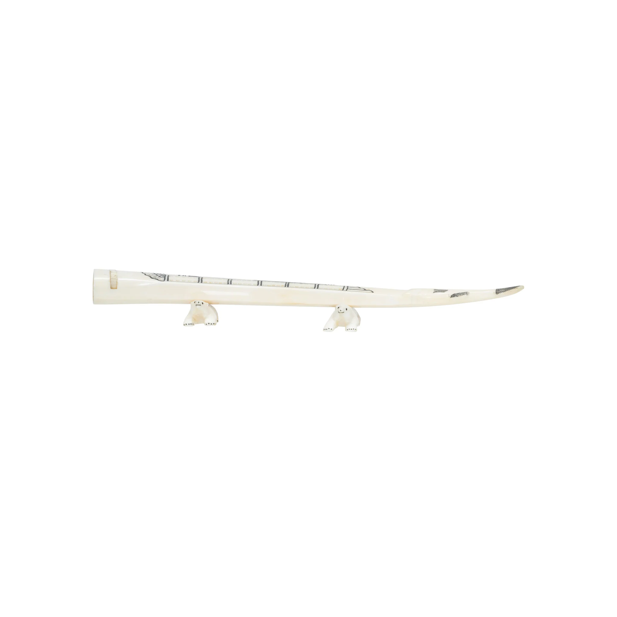 Inuit Walrus Ivory Cribbage Board - Image 3