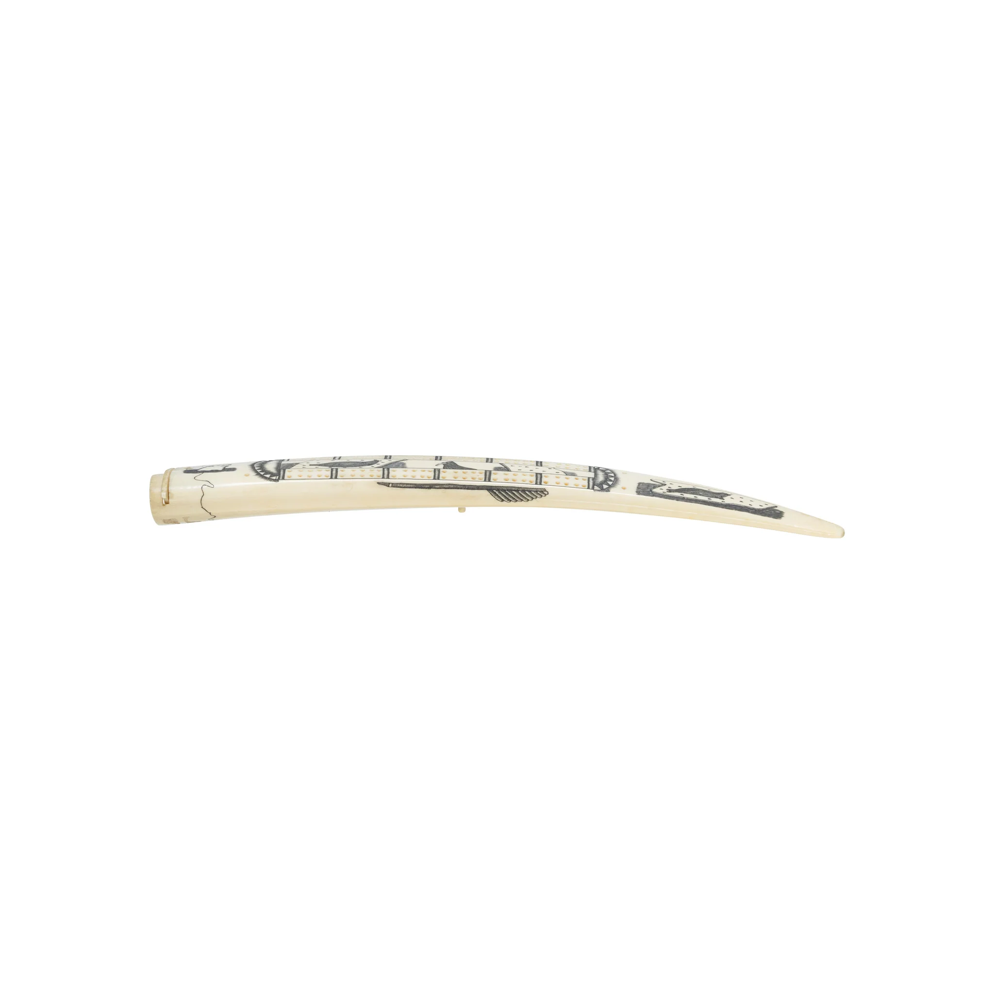 Inuit Walrus Ivory Cribbage Board
