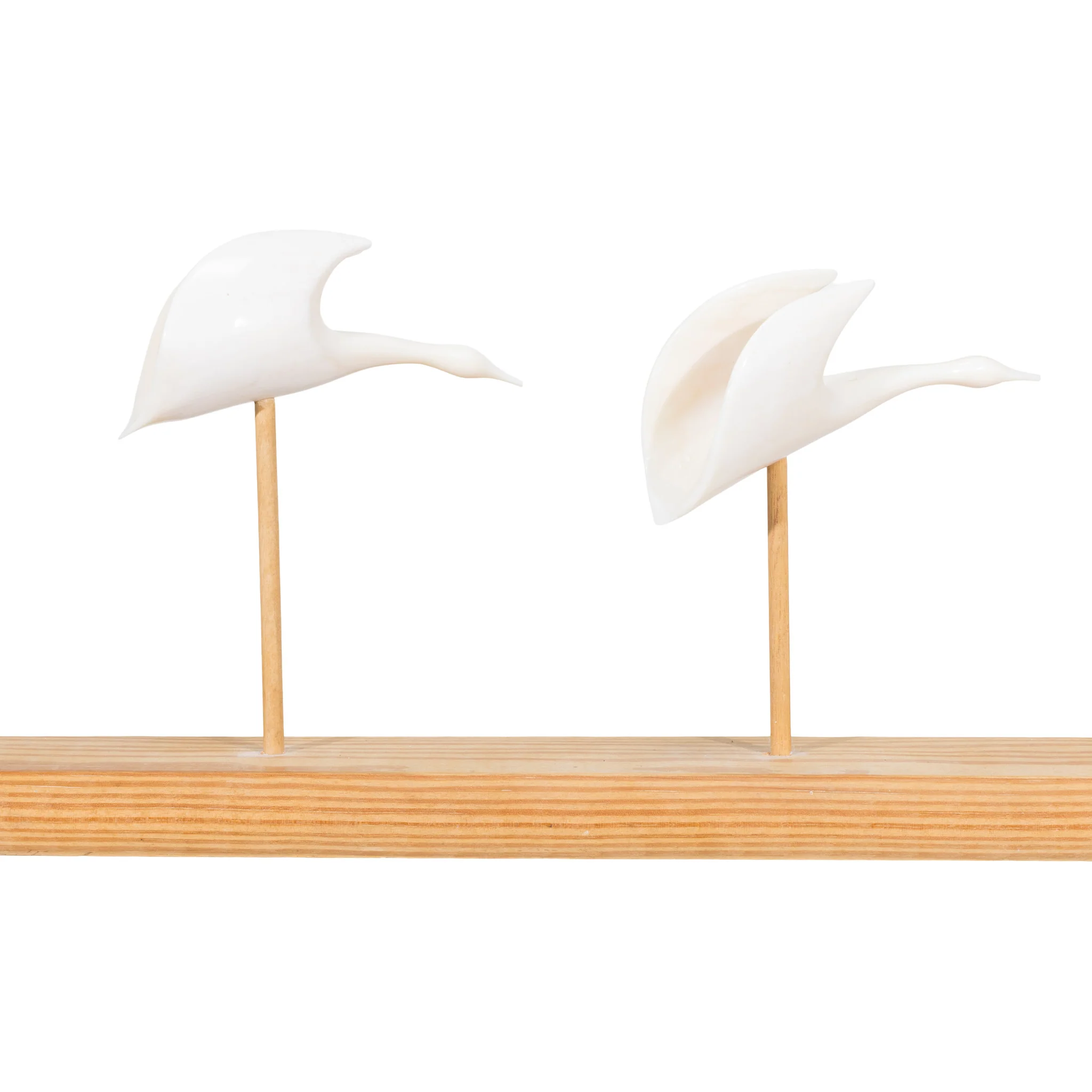 Inuit Walrus Ivory Snow Geese Scape - Image 3
