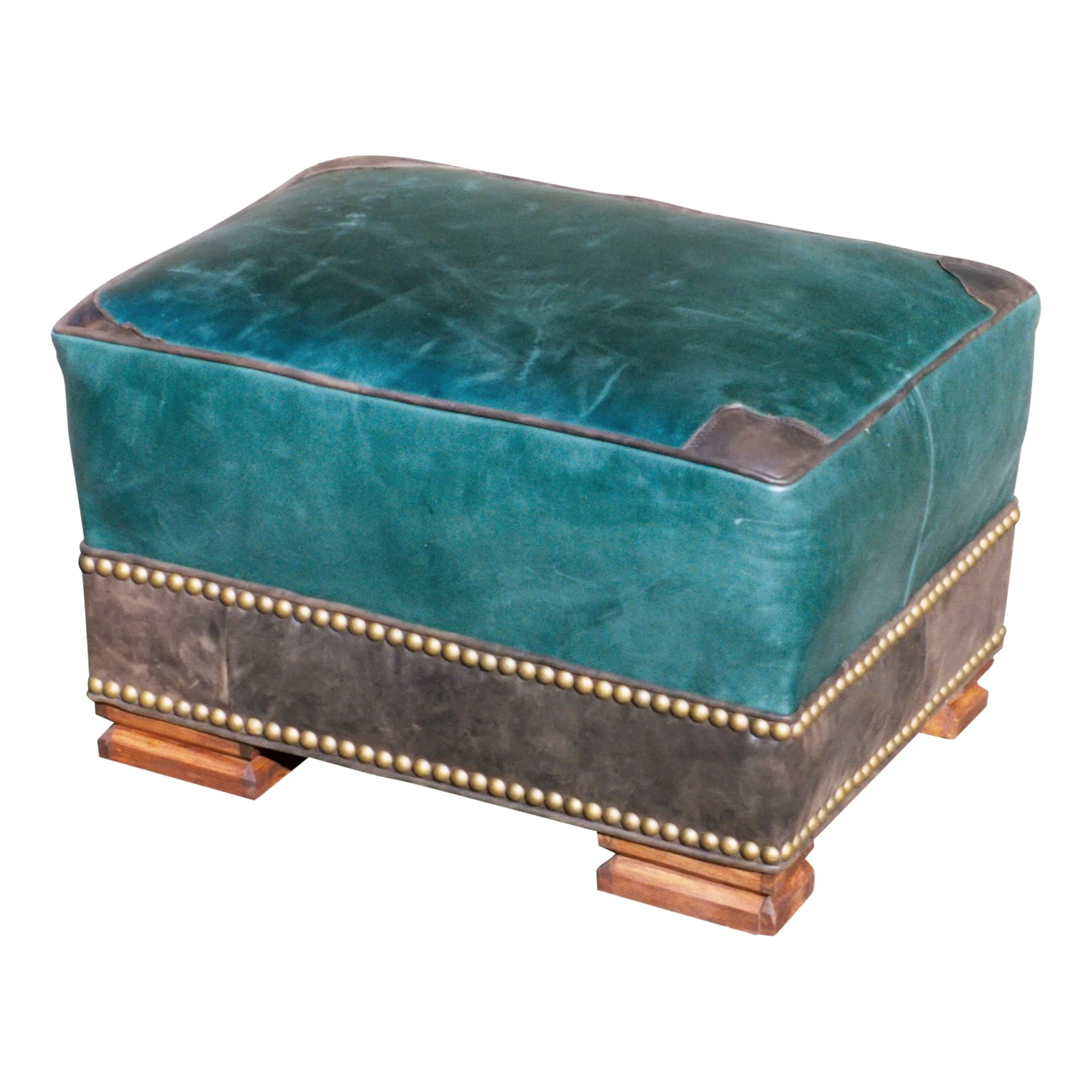 Kennedy Collection Leather Chair and Ottoman - Image 3