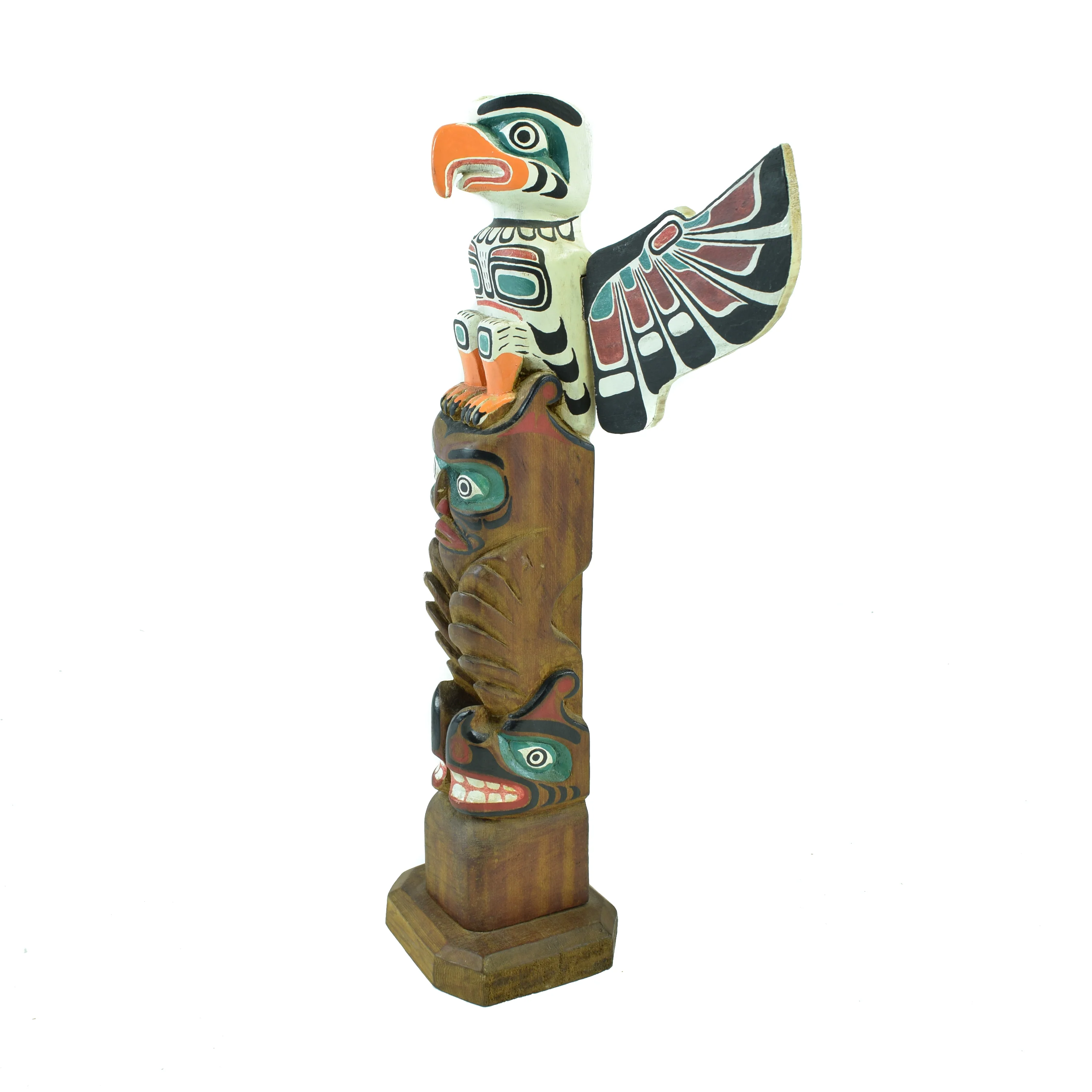 Kwakwaka'wakw and Sisiutl Totem by Ernie Henderson - Image 4