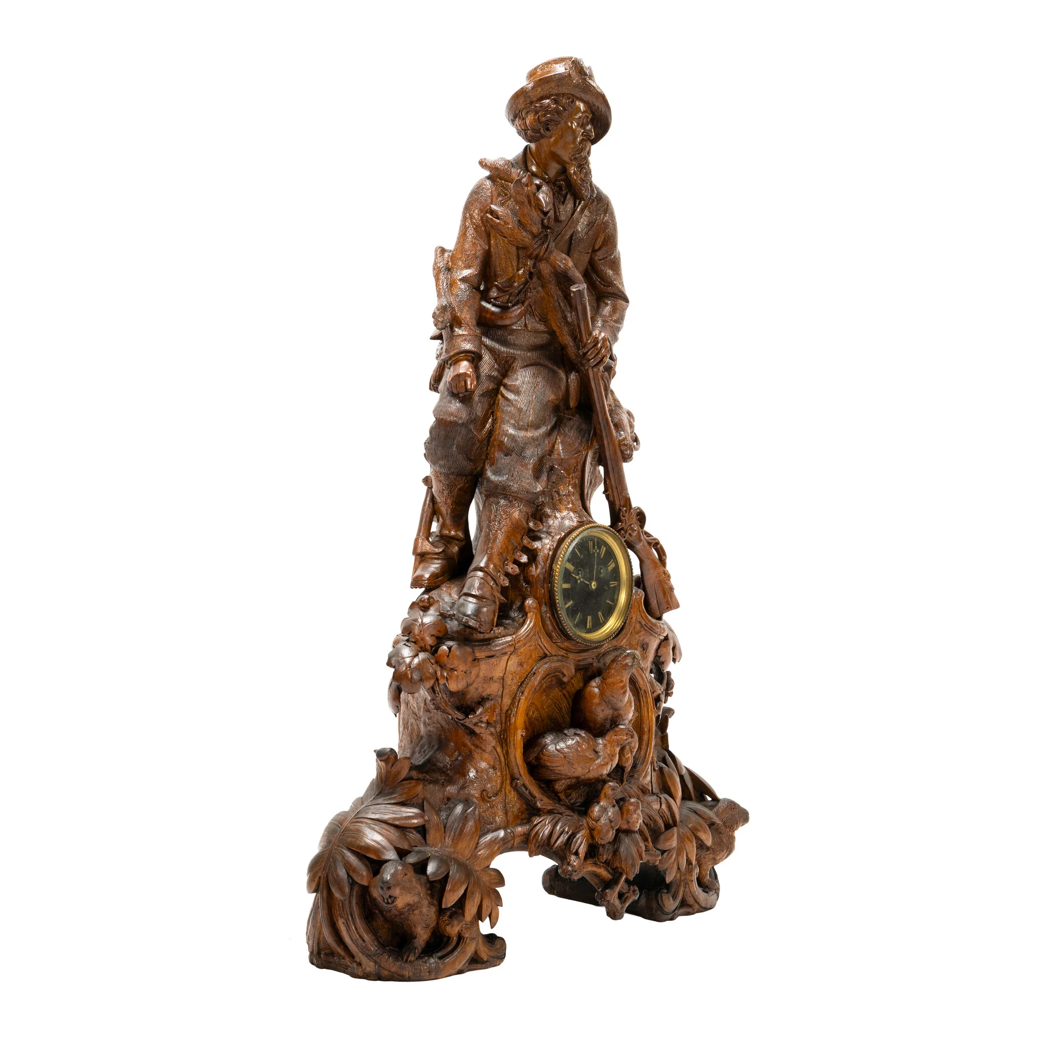 Magnificent Black Forest Mantle Clock Set - Image 4