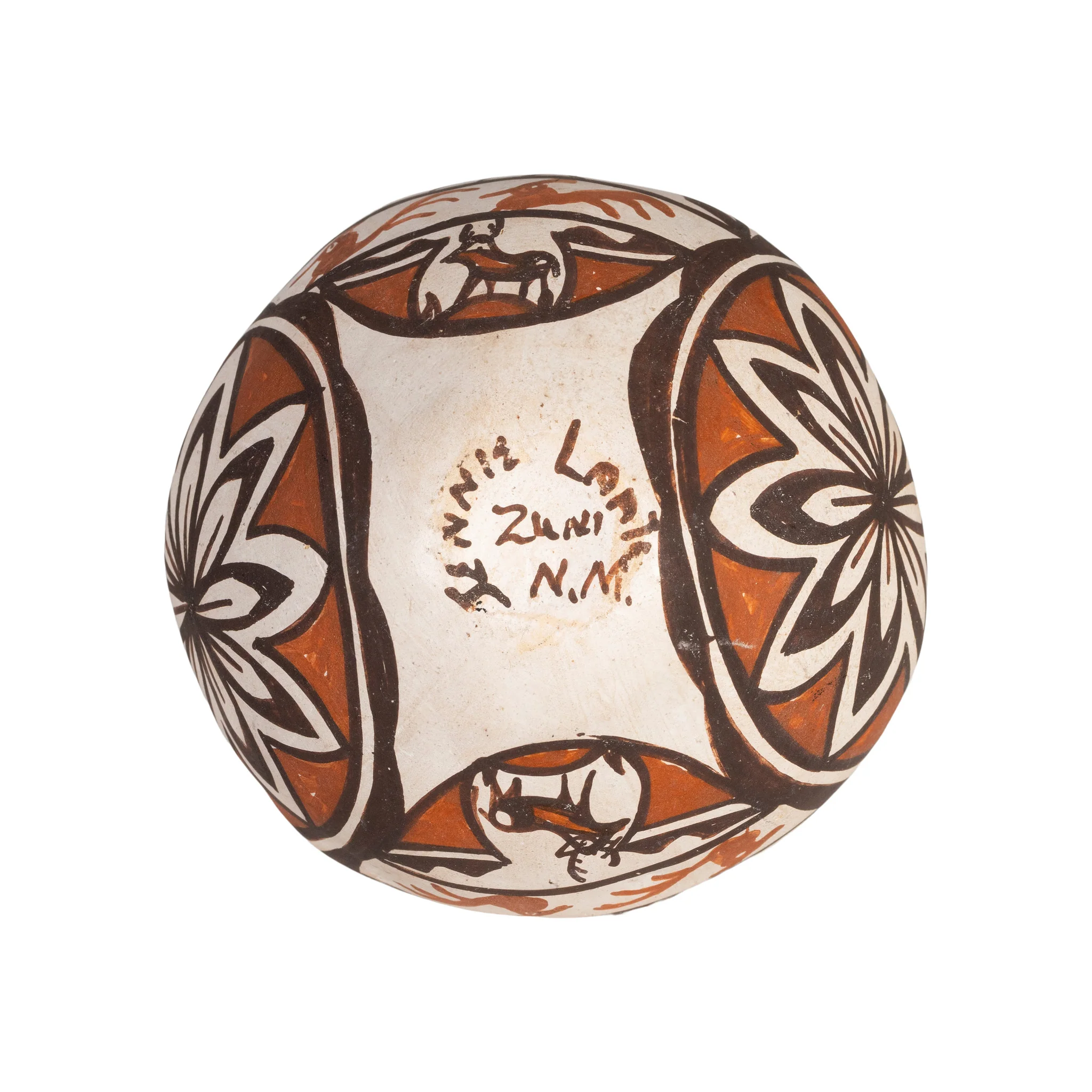Miniature Zuni Heart Line Deer Olla - Image 3