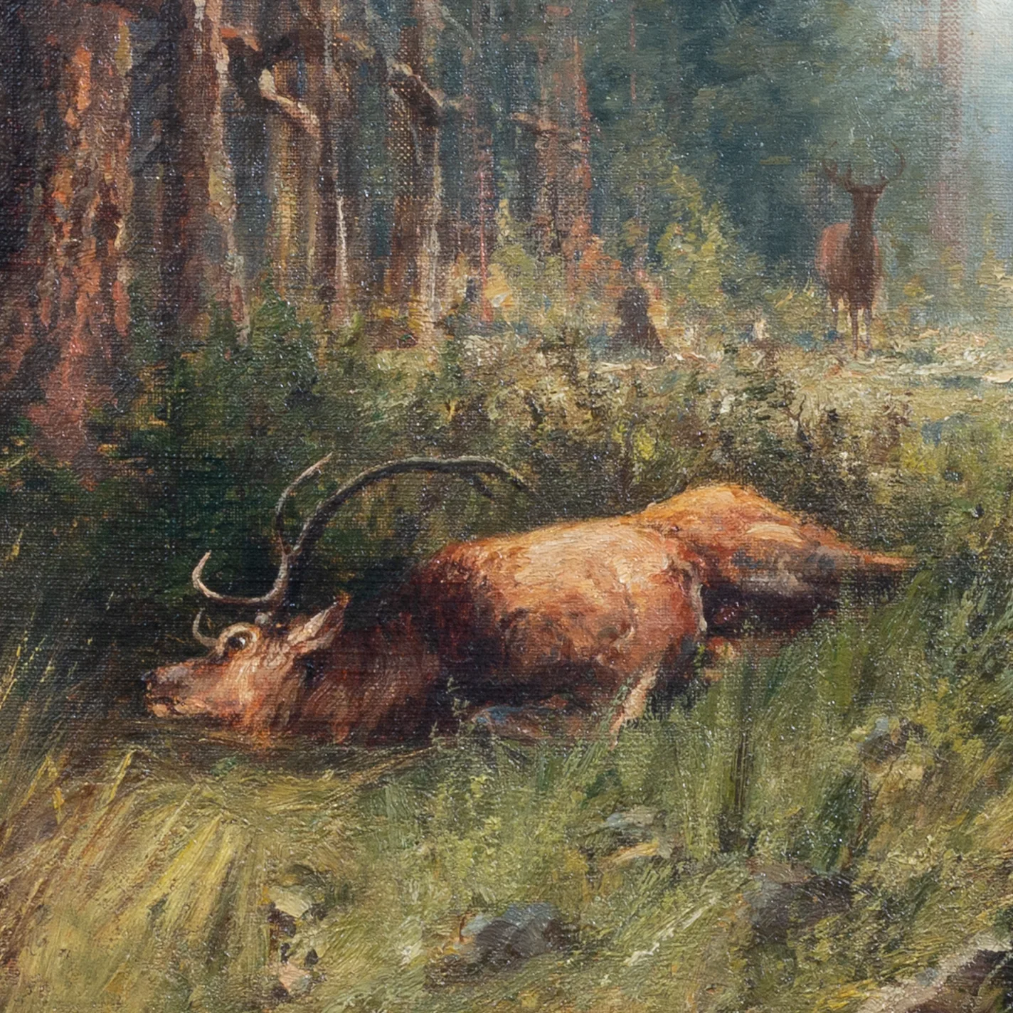 Montana Landscape with Felled Elk by John Fery - Image 3