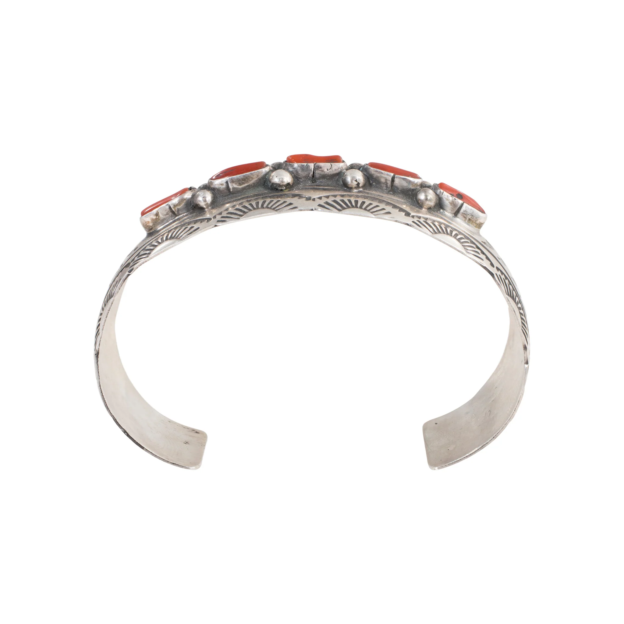 Navajo Coral Bracelet - Image 4