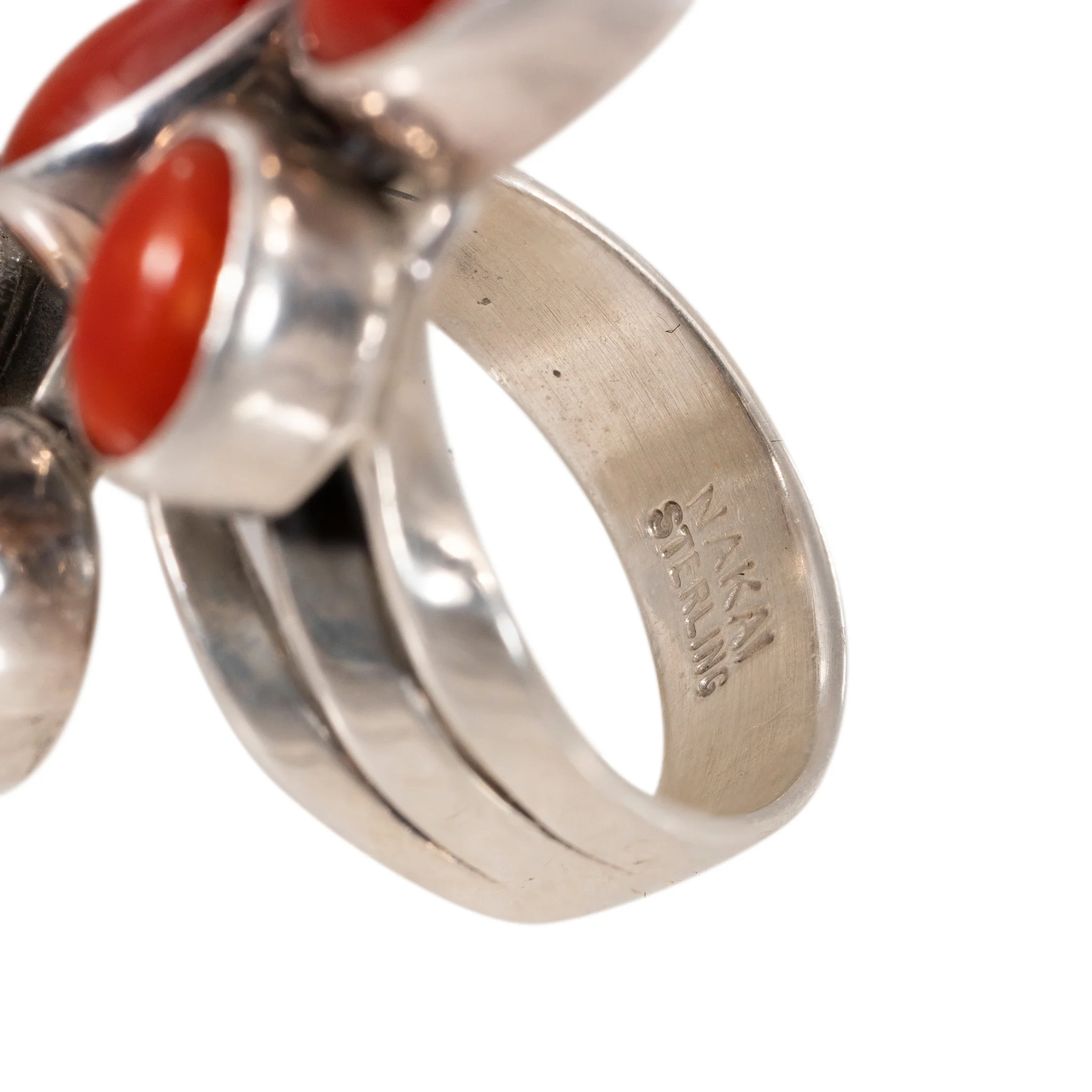 Navajo Coral Ring - Image 4
