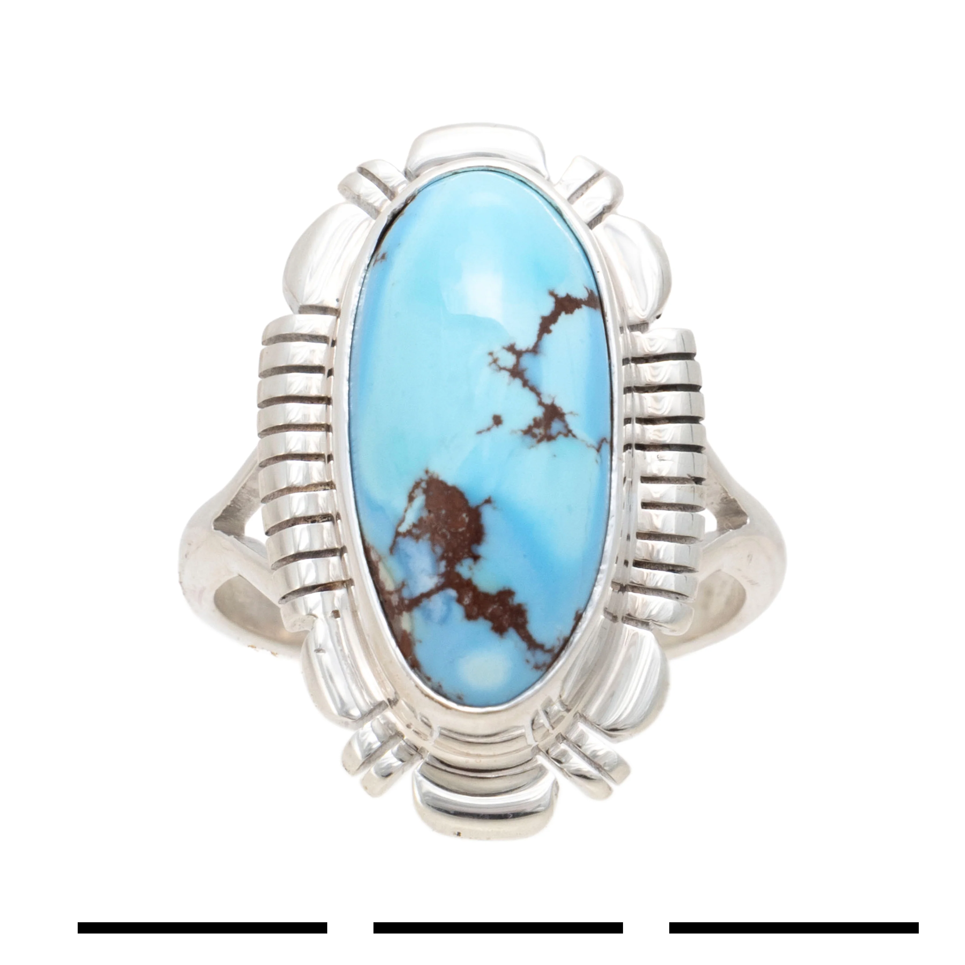 Navajo Golden Hill Turquoise Ring - Image 2