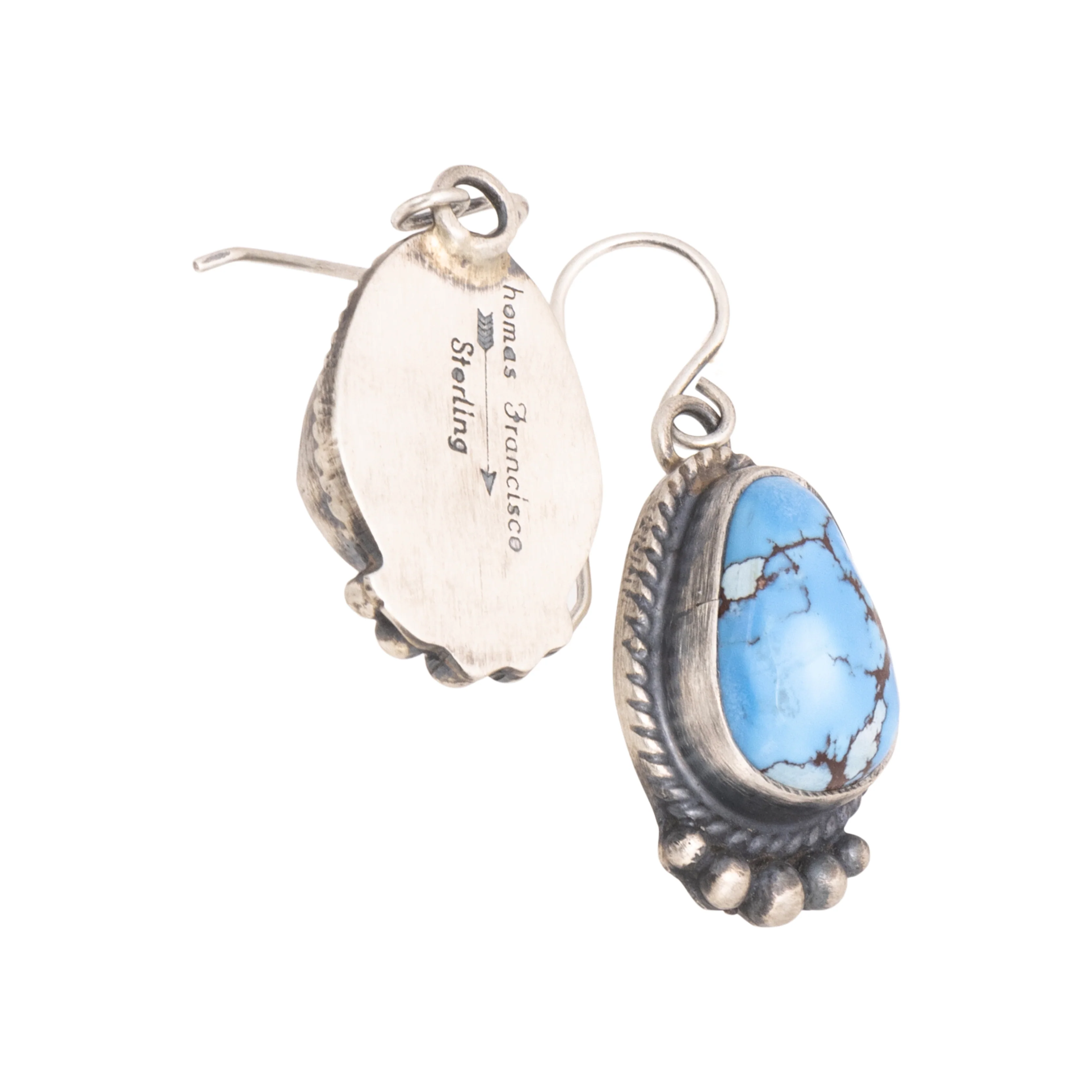 Navajo Golden Hill Turquoise Squash Blossom Set - Image 6