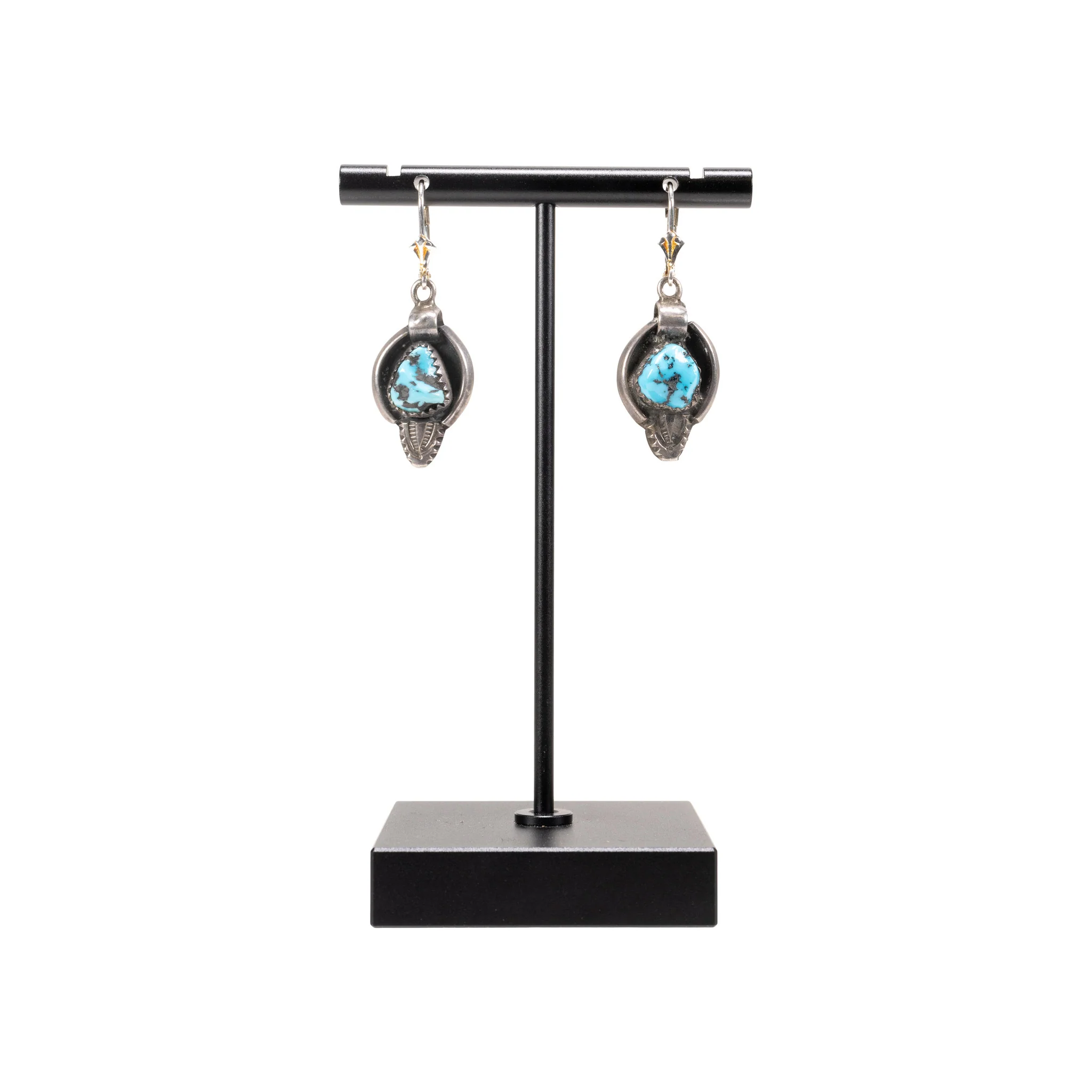 Navajo Kingman Squash Blossom Necklace - Image 5