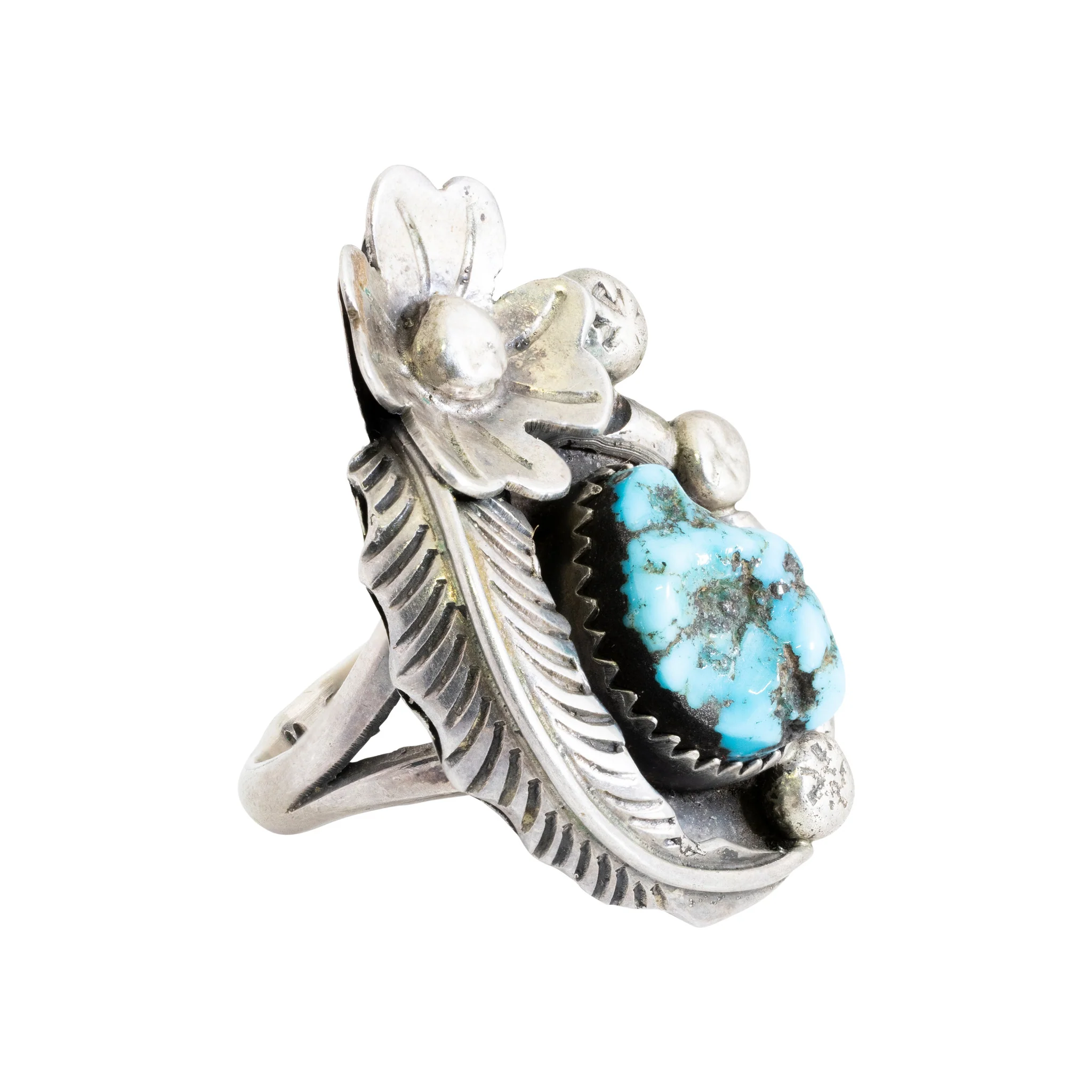 Navajo Sleeping Beauty Turquoise Ring - Image 2