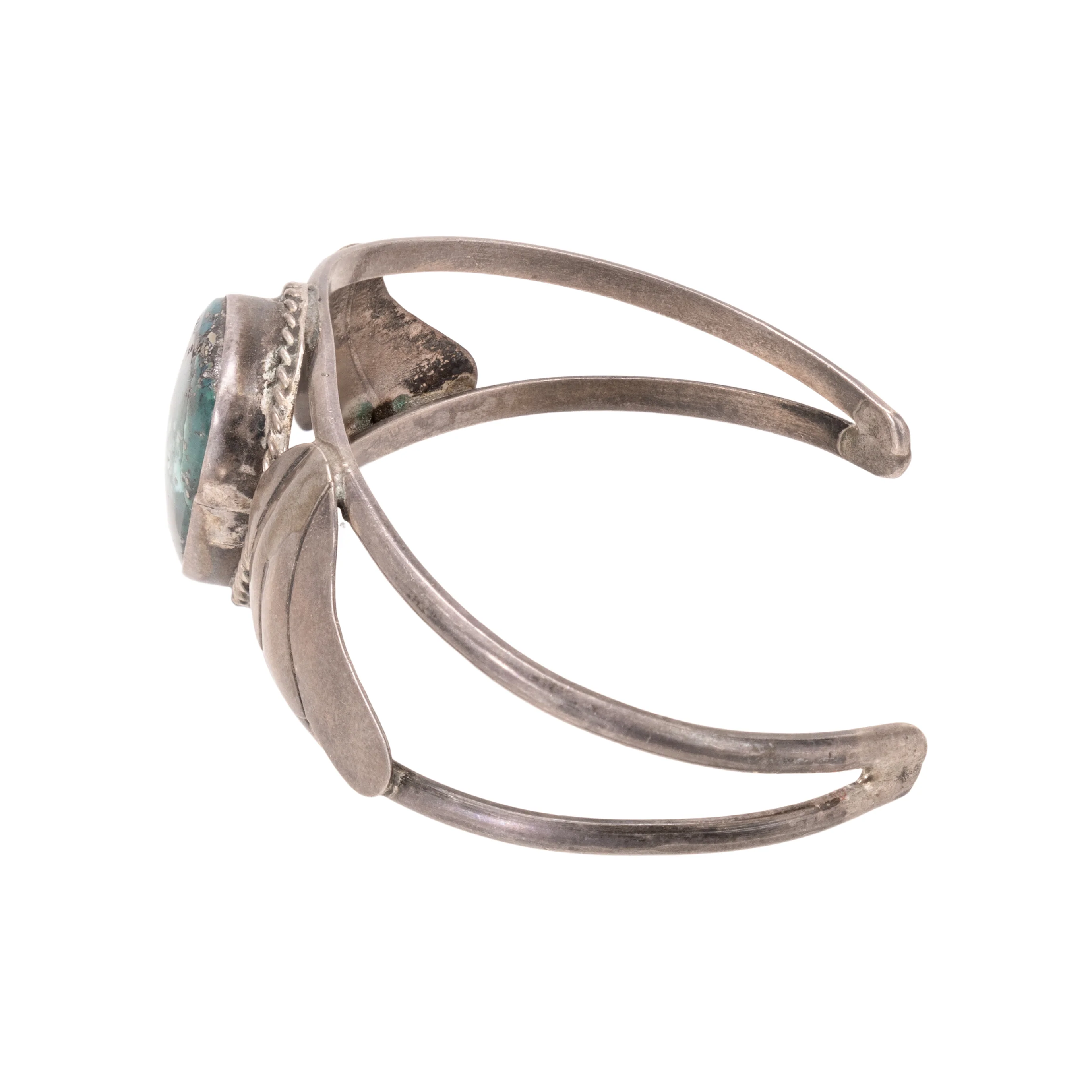 Navajo Turquoise and Silver Bracelet - Image 3