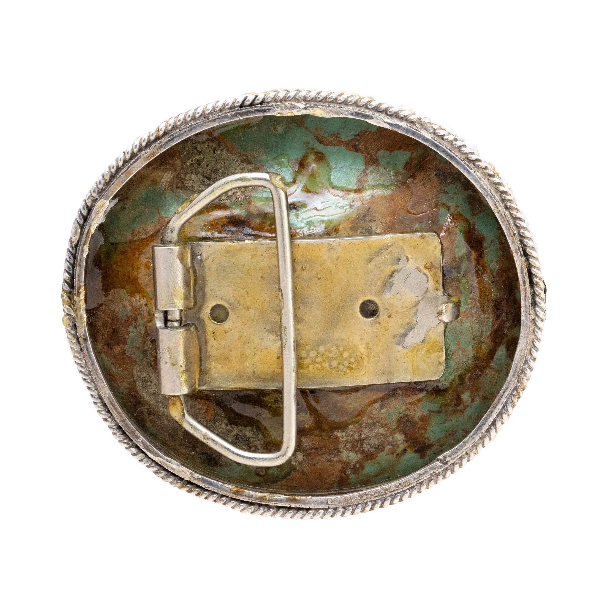 Navajo Turquoise Belt Buckle - Image 3
