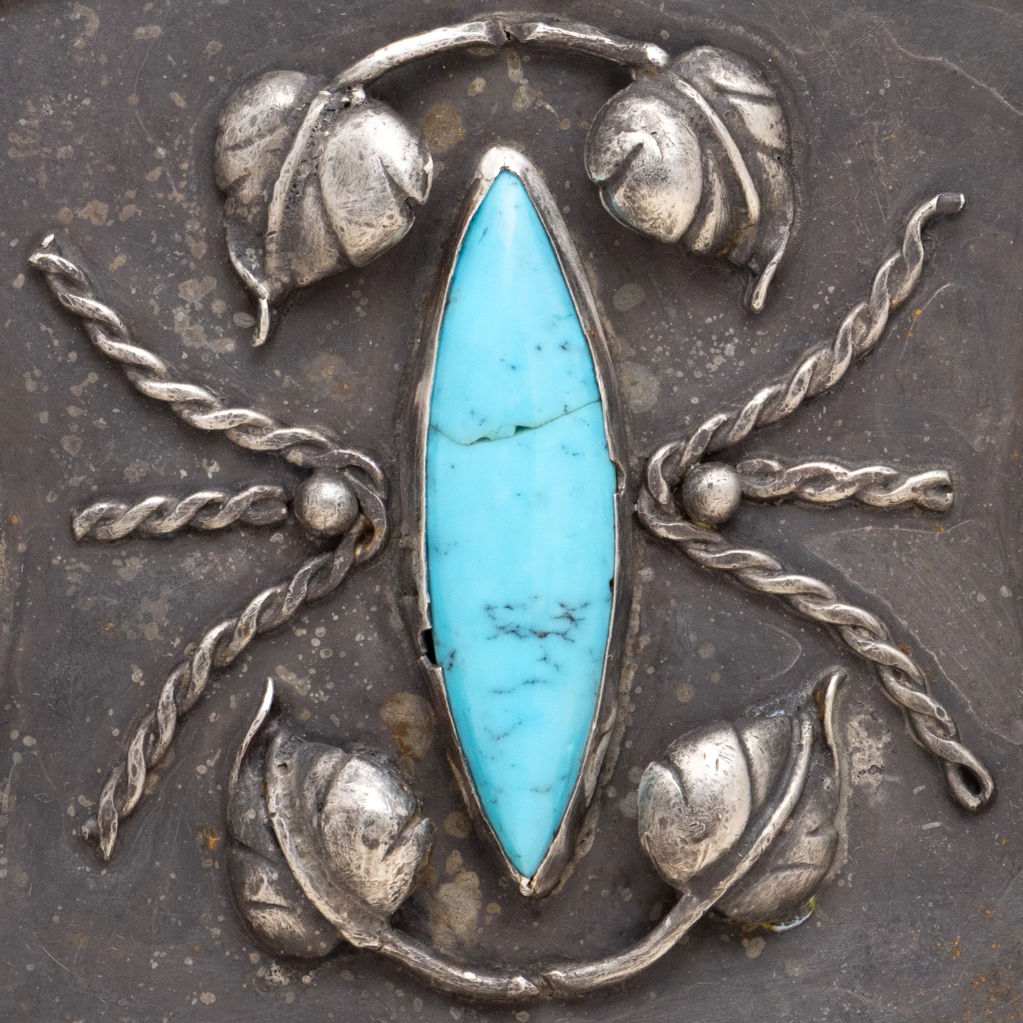 Navajo Turquoise Belt Buckle - Image 2