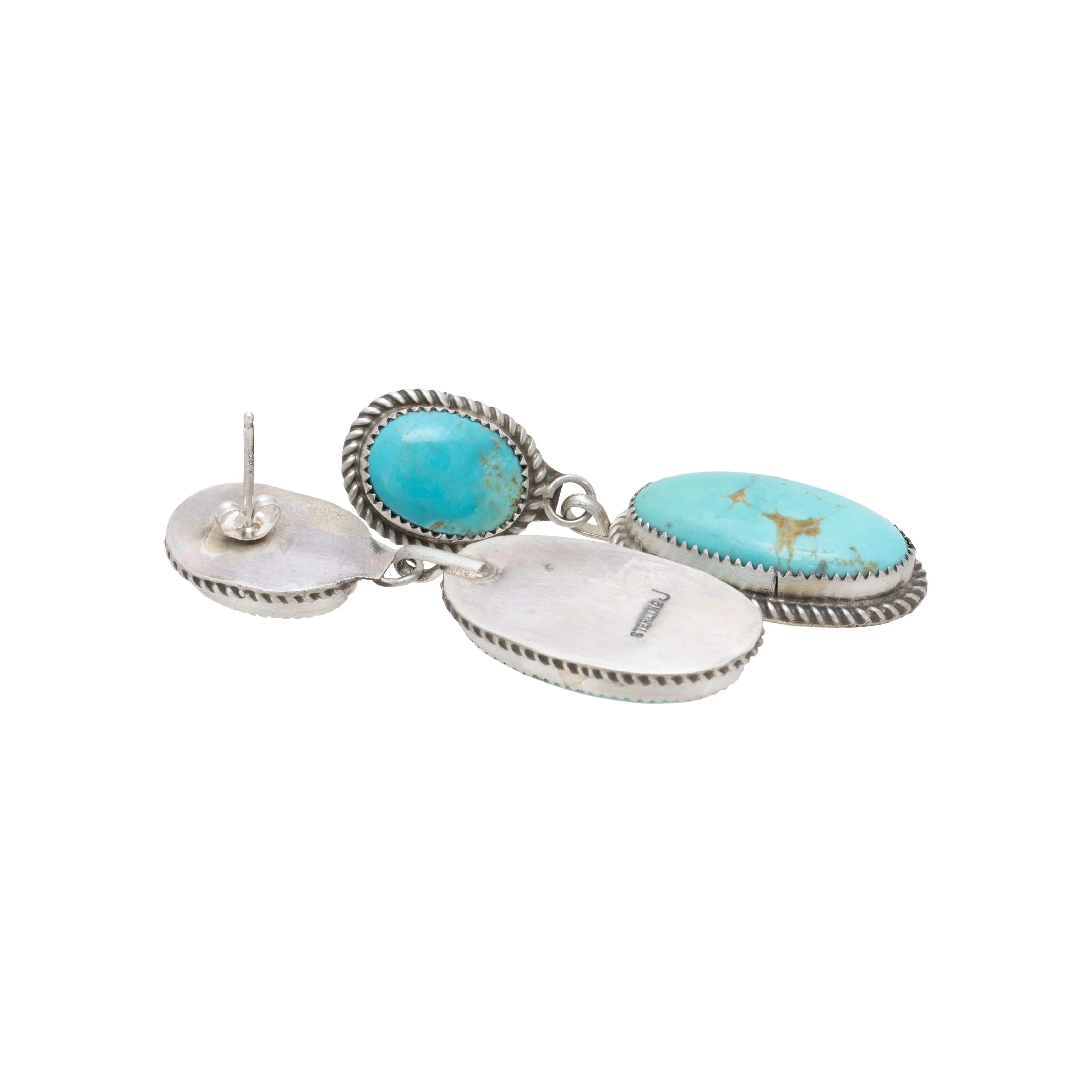 Navajo Turquoise Earrings - Image 4