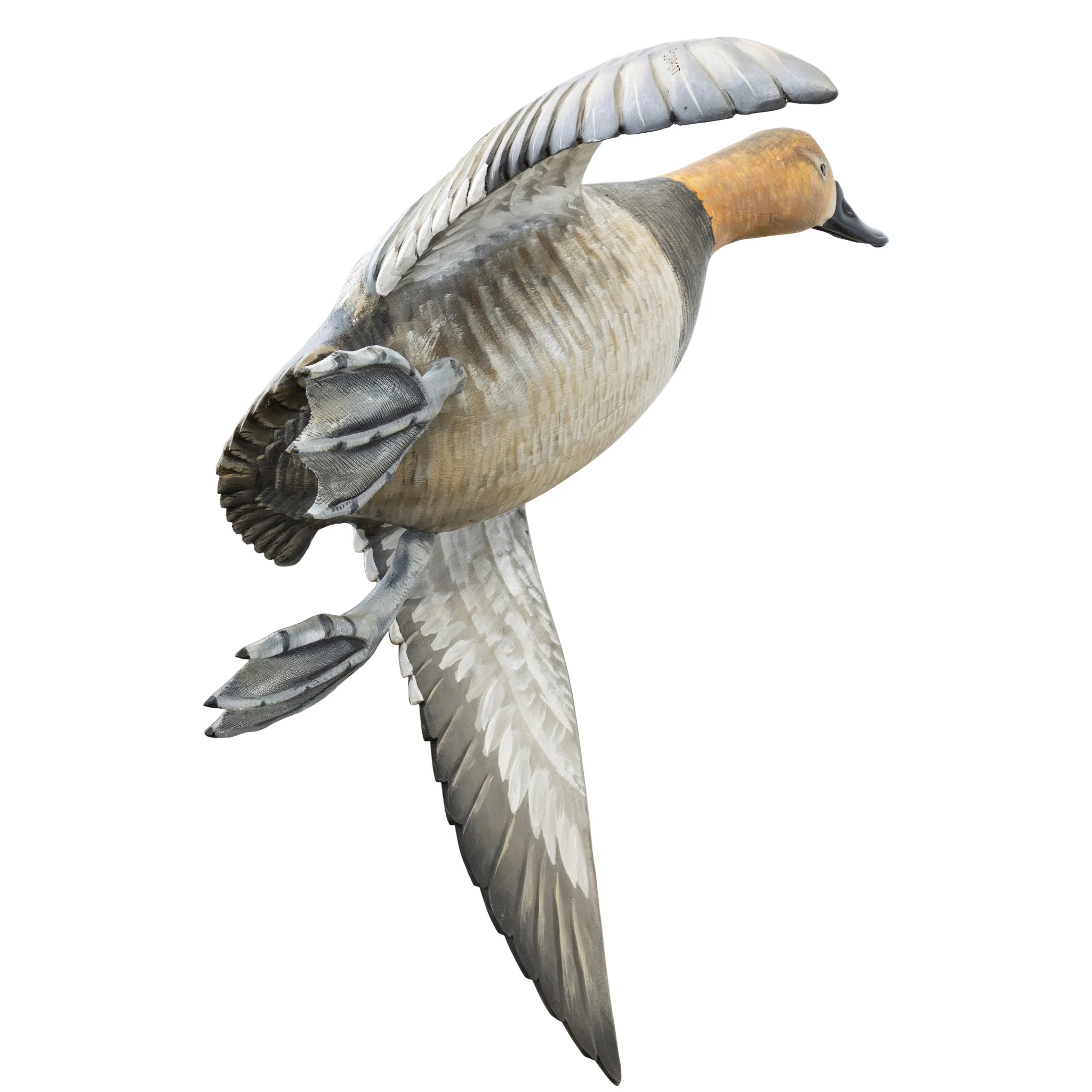 Pair Flying Canvasback Decoys by Borrett - Image 5
