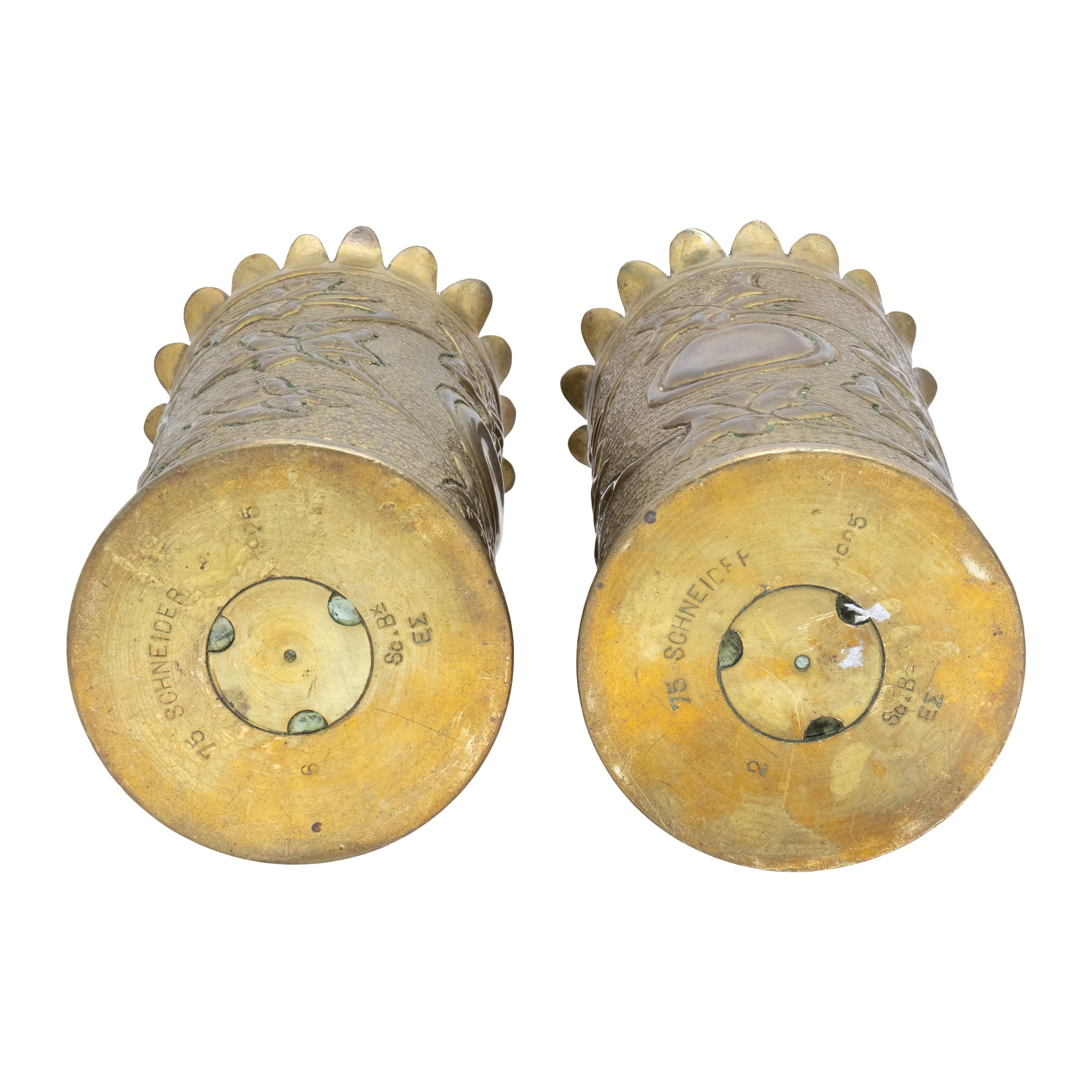 Pair Trench Art Vases - Image 5
