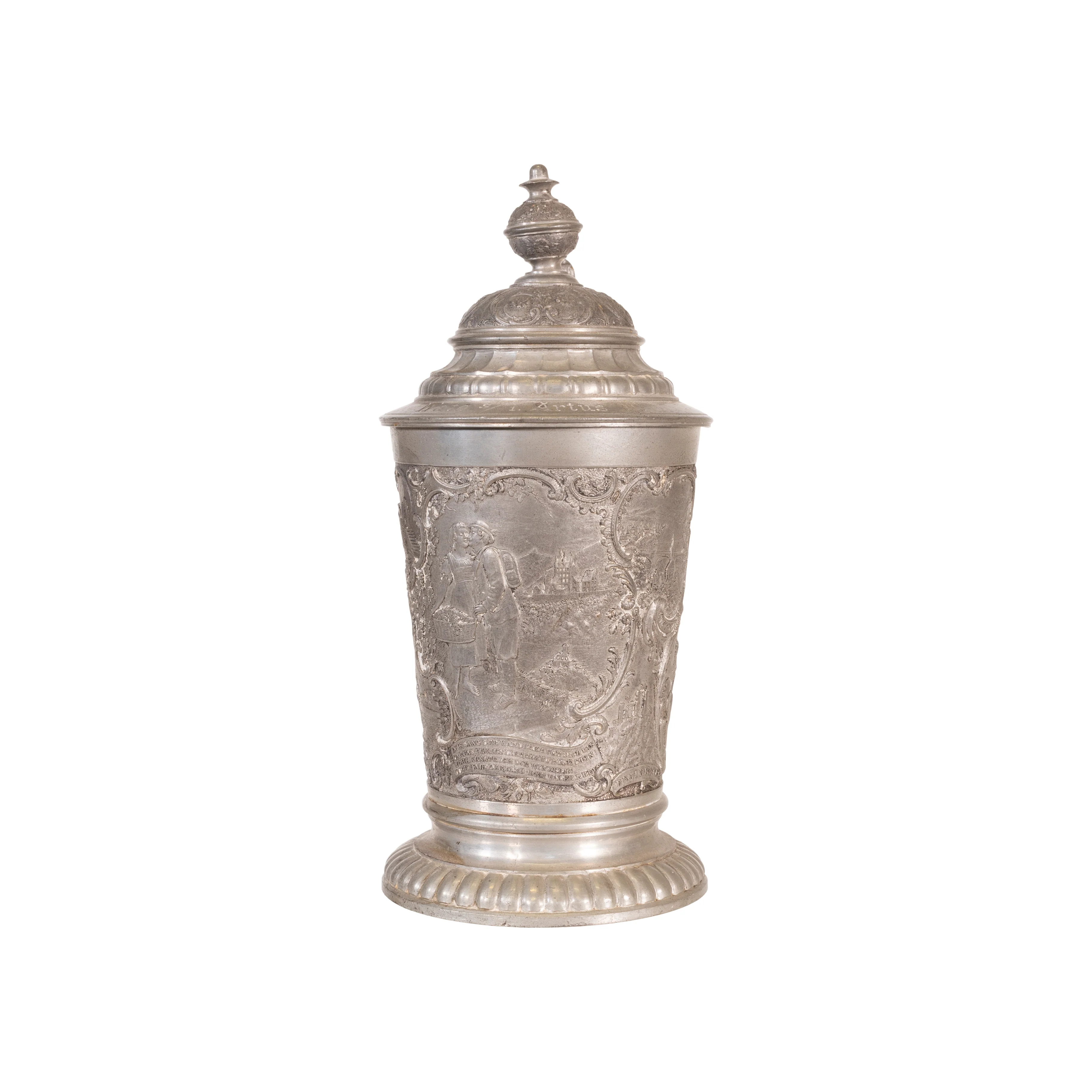 Pewter Lidded Stein - Image 2