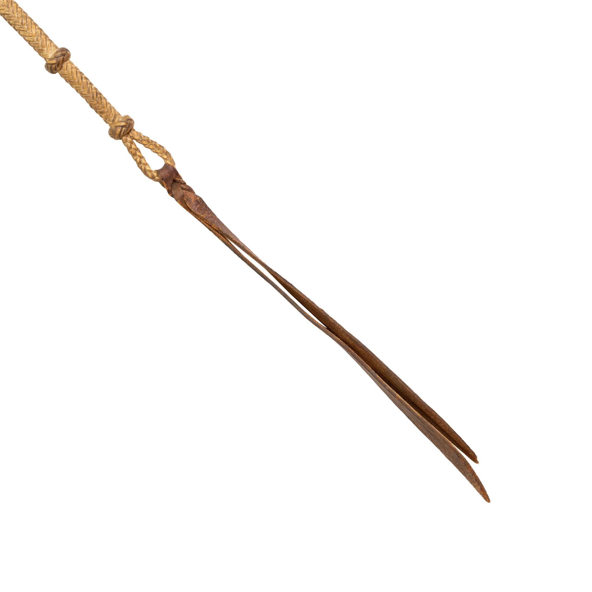 Rawhide Quirt with Knots - Image 3