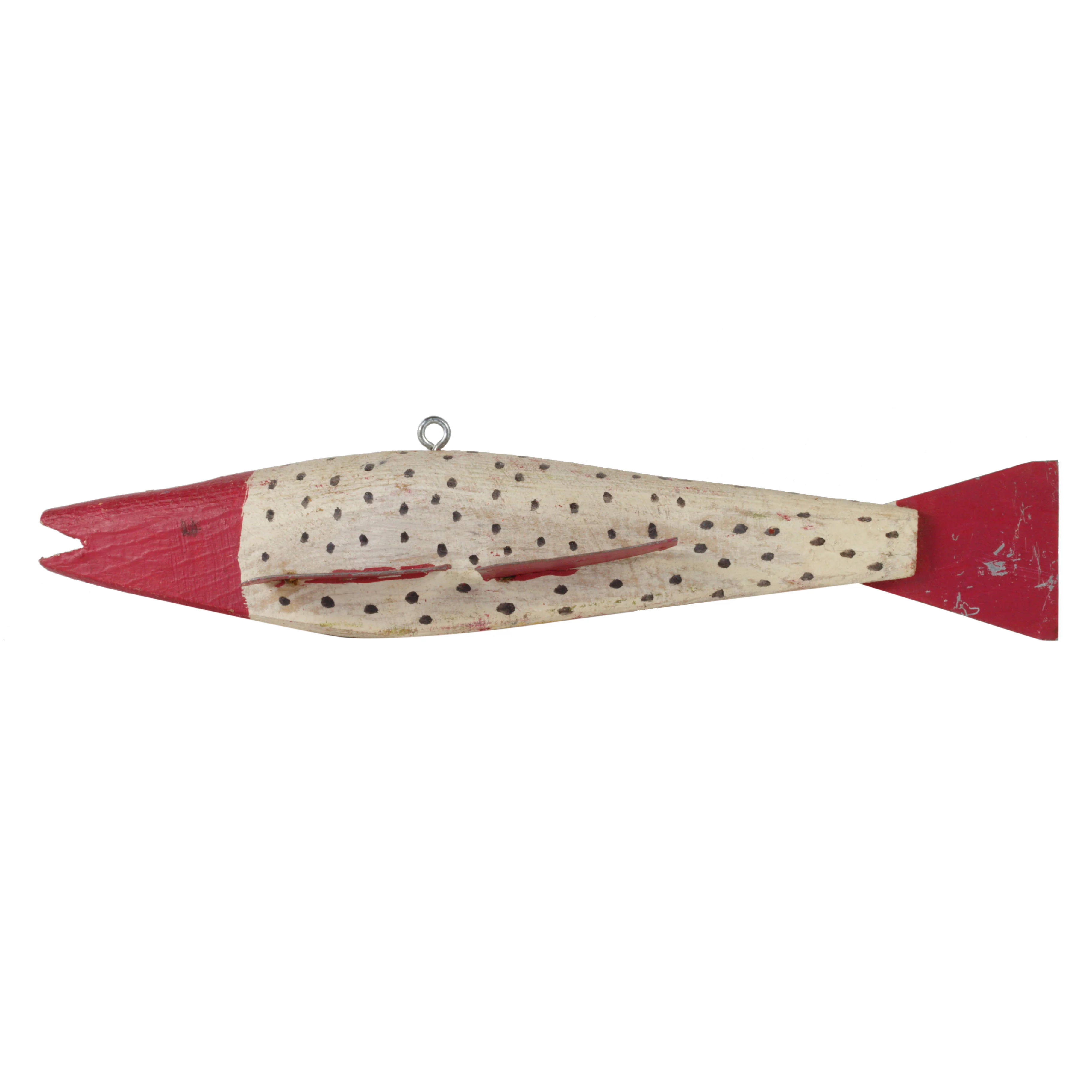 Red, White and Speckled Spear Fishing Decoy