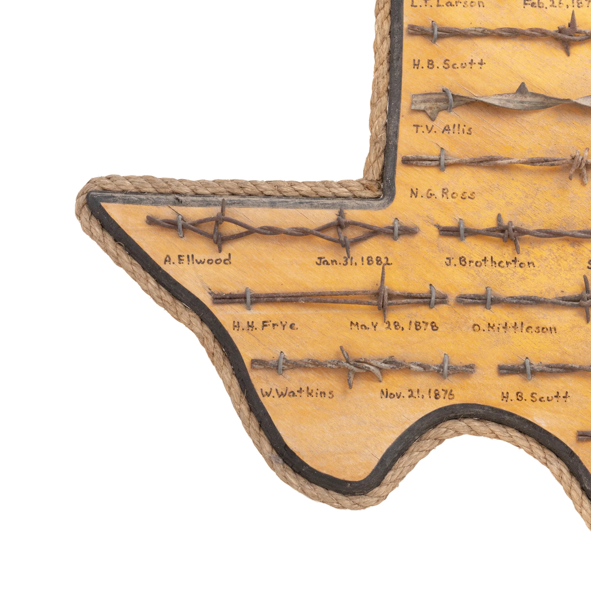 Texas Shaped Barbed Wire Display - Image 2
