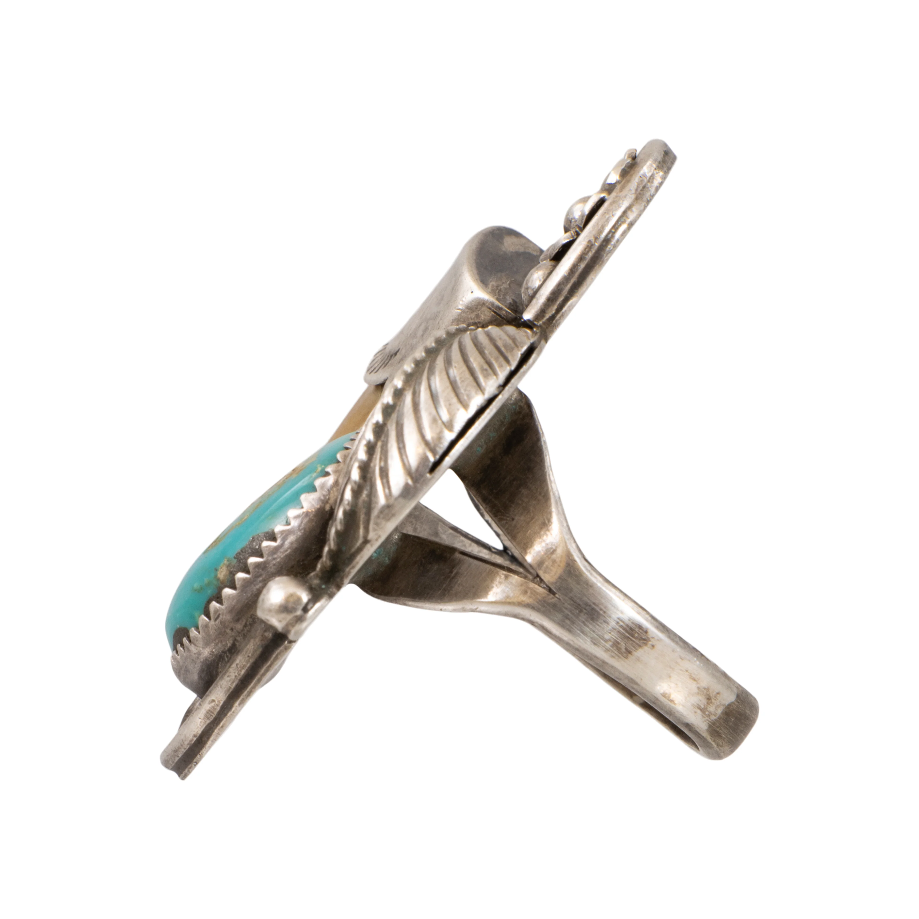 Turquoise and Bear Claw Ring - Image 3