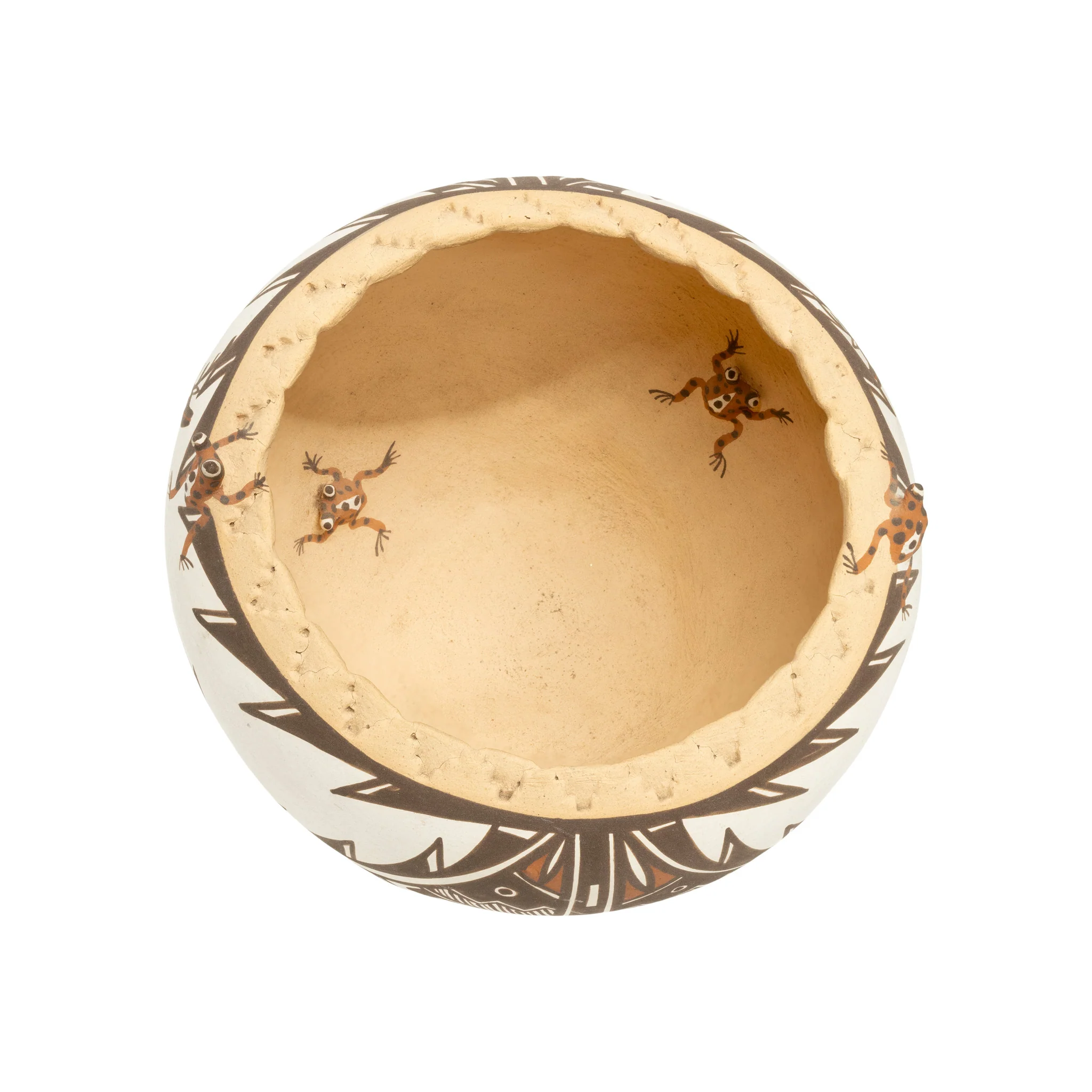 Zuni bowl with Deer and Frogs - Image 3