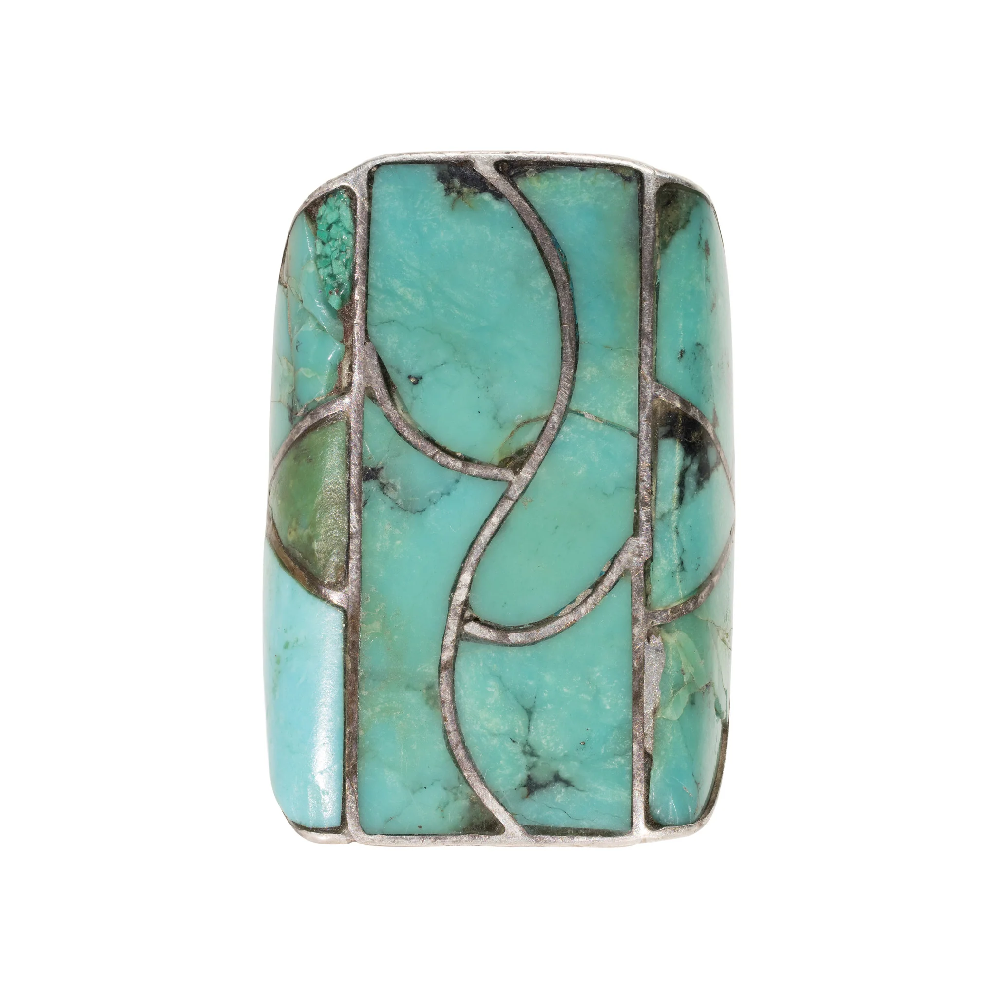 Zuni Turquoise and Sterling Ring - Image 2